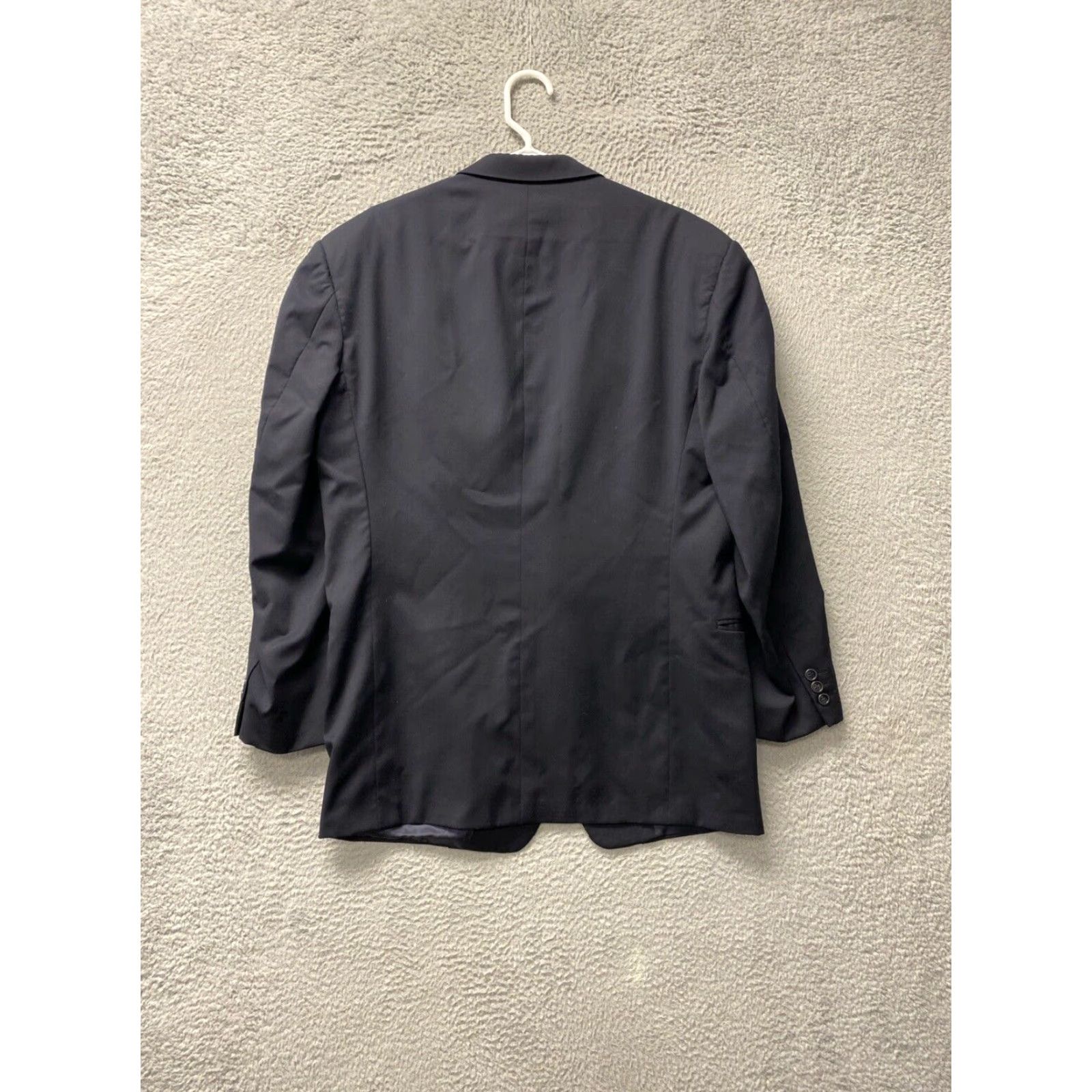 Hugo Boss Hugo Boss Men's Sport Coat Blazer 44L Black Wool Regular Fit Single-Breasted Casual Formal Size 44R - 7 Thumbnail