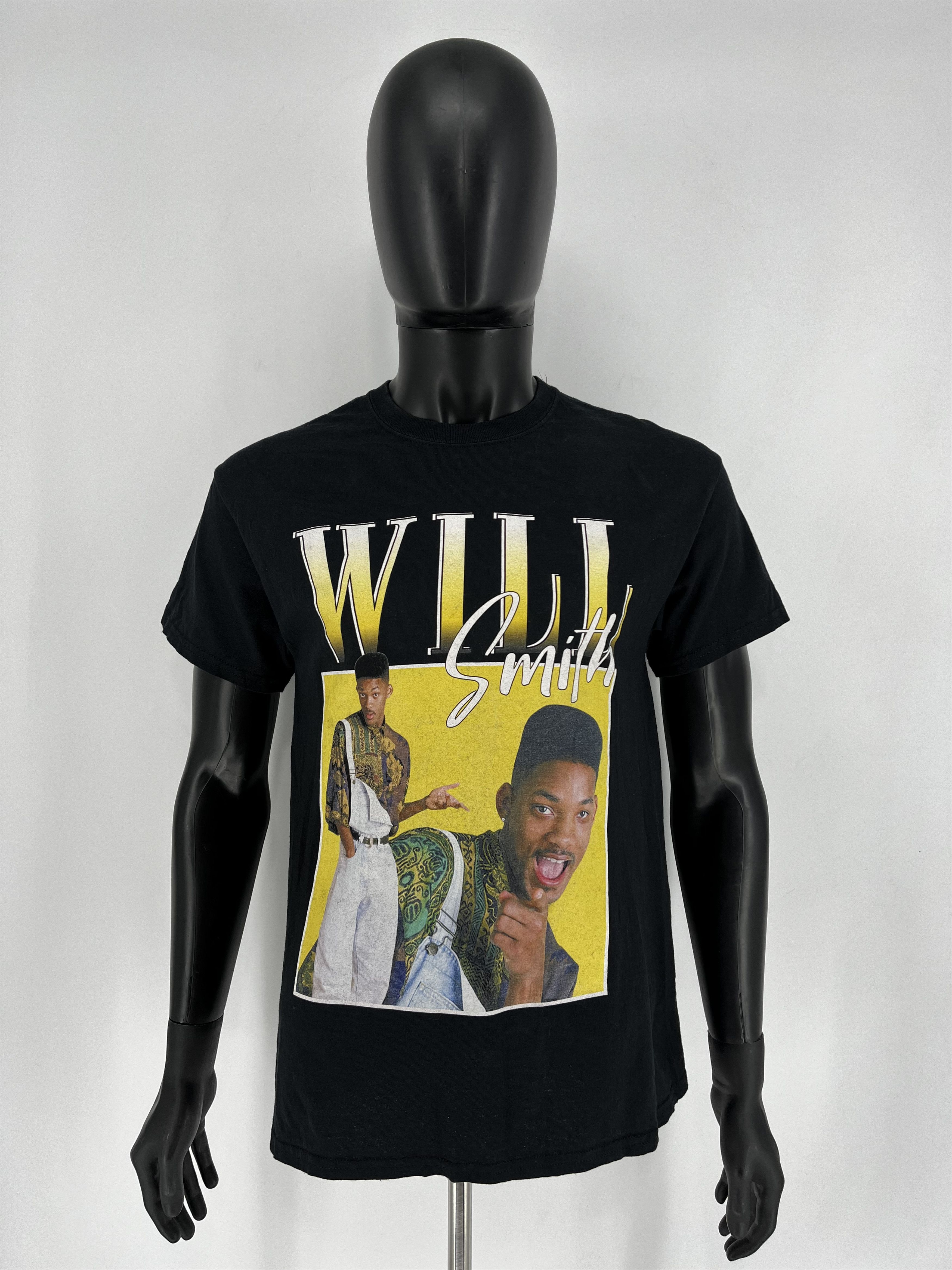 Vintage WILL SMITH Shirt Adult Black Graphic Fresh Prince Cotton Size US M / EU 48-50 / 2 - 3 Thumbnail