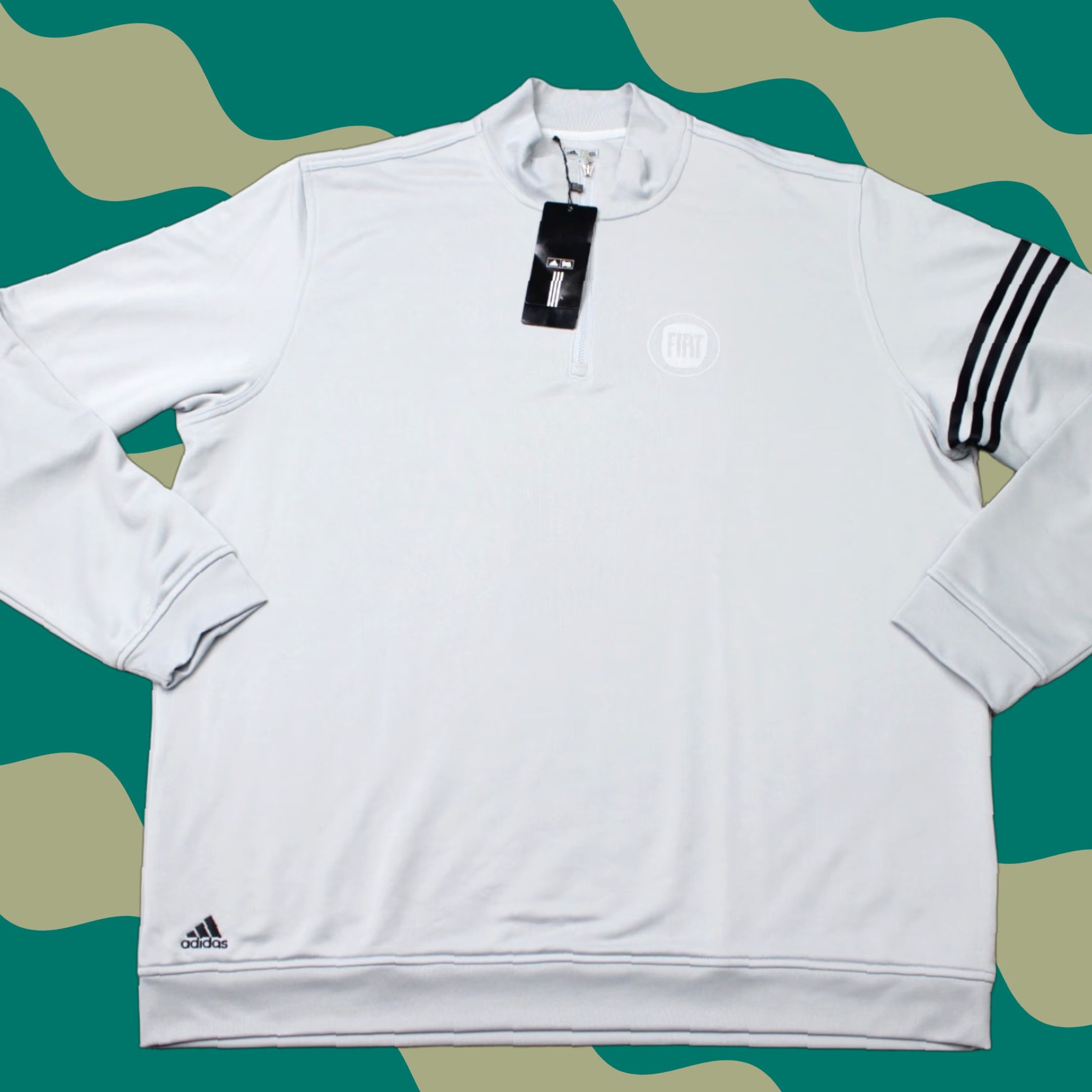 Adidas Adidas Sweatshirt Gray 2XL Mens ClimaLite 1/4 Zip Pullover FIAT Logo Sports Golf Gym & Training Size US XXL / EU 58 / 5 - 1 Thumbnail