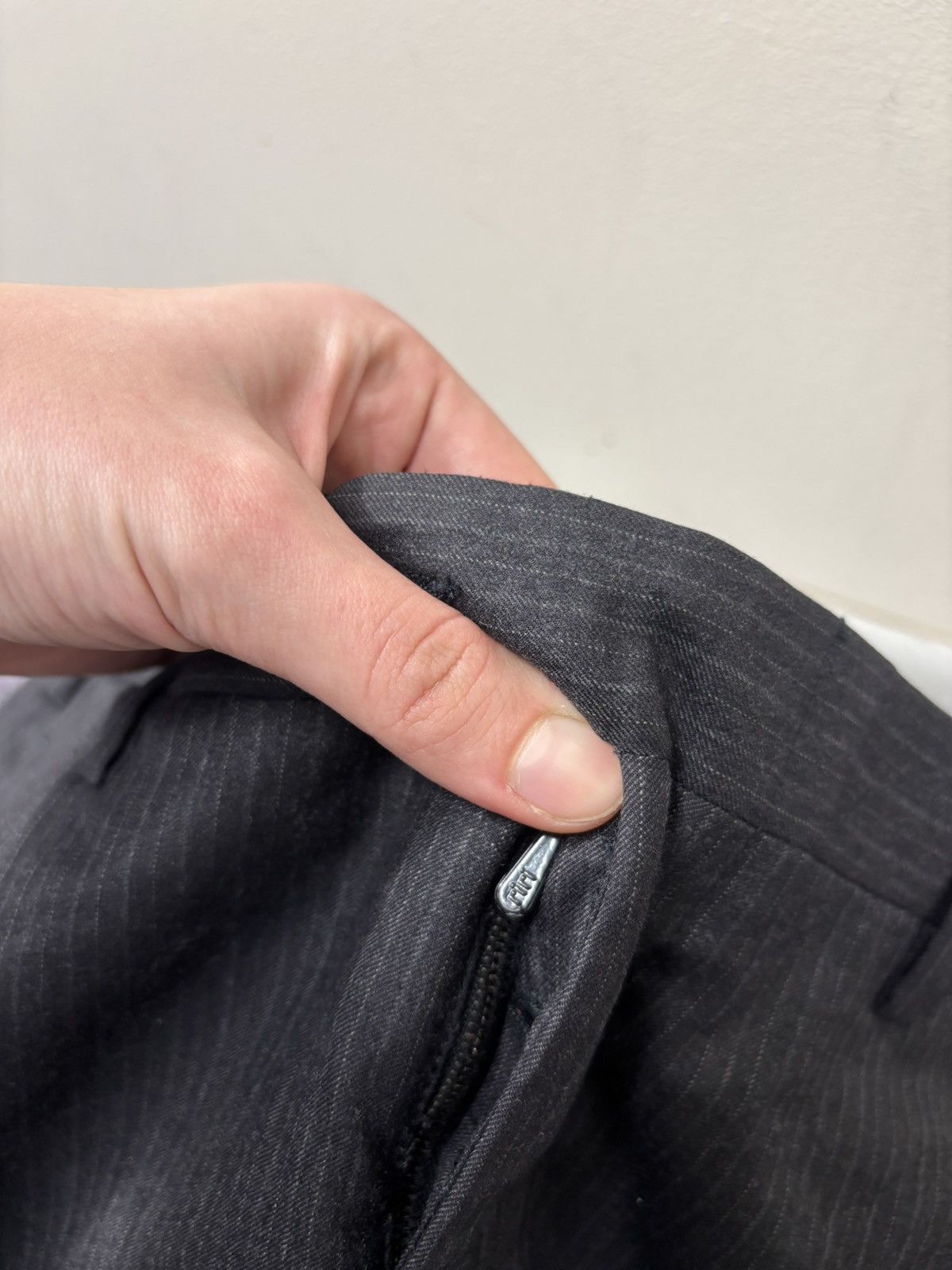 Kiton Kiton Napoli Men’s Pinstripe Gray Wool Dress Pants Trousers Size US 42 / EU 58 - 6 Thumbnail