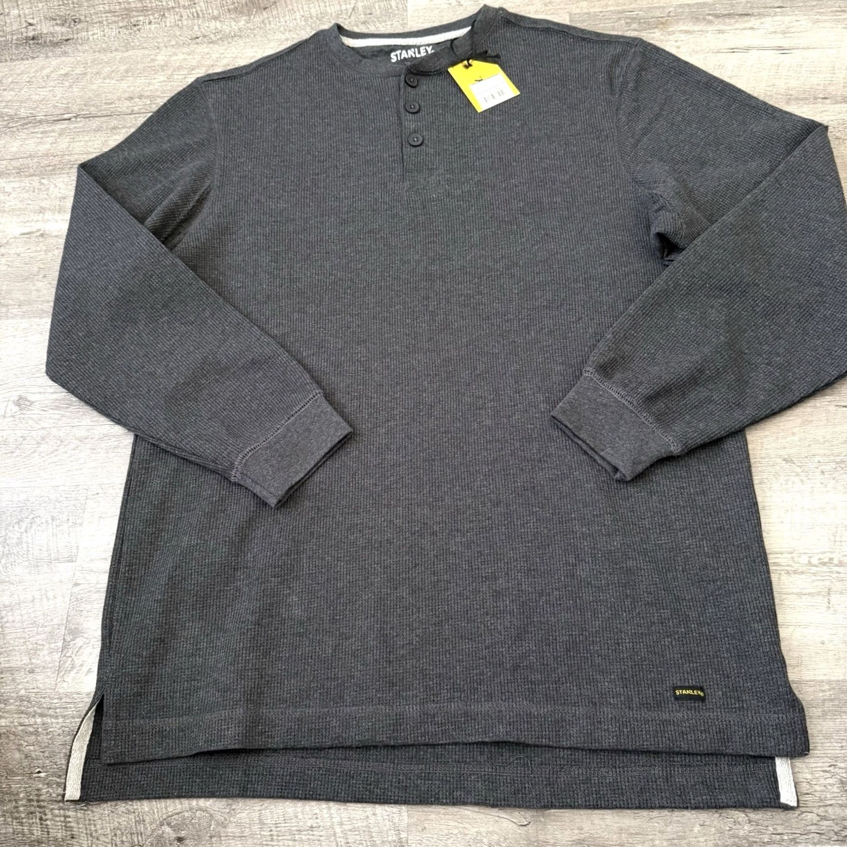Vintage STANLEY WORKWEAR Long Sleeve Thermal Henley Men L Gray Cotton Blend Tee NEW Size US L / EU 52-54 / 3 - 3 Thumbnail