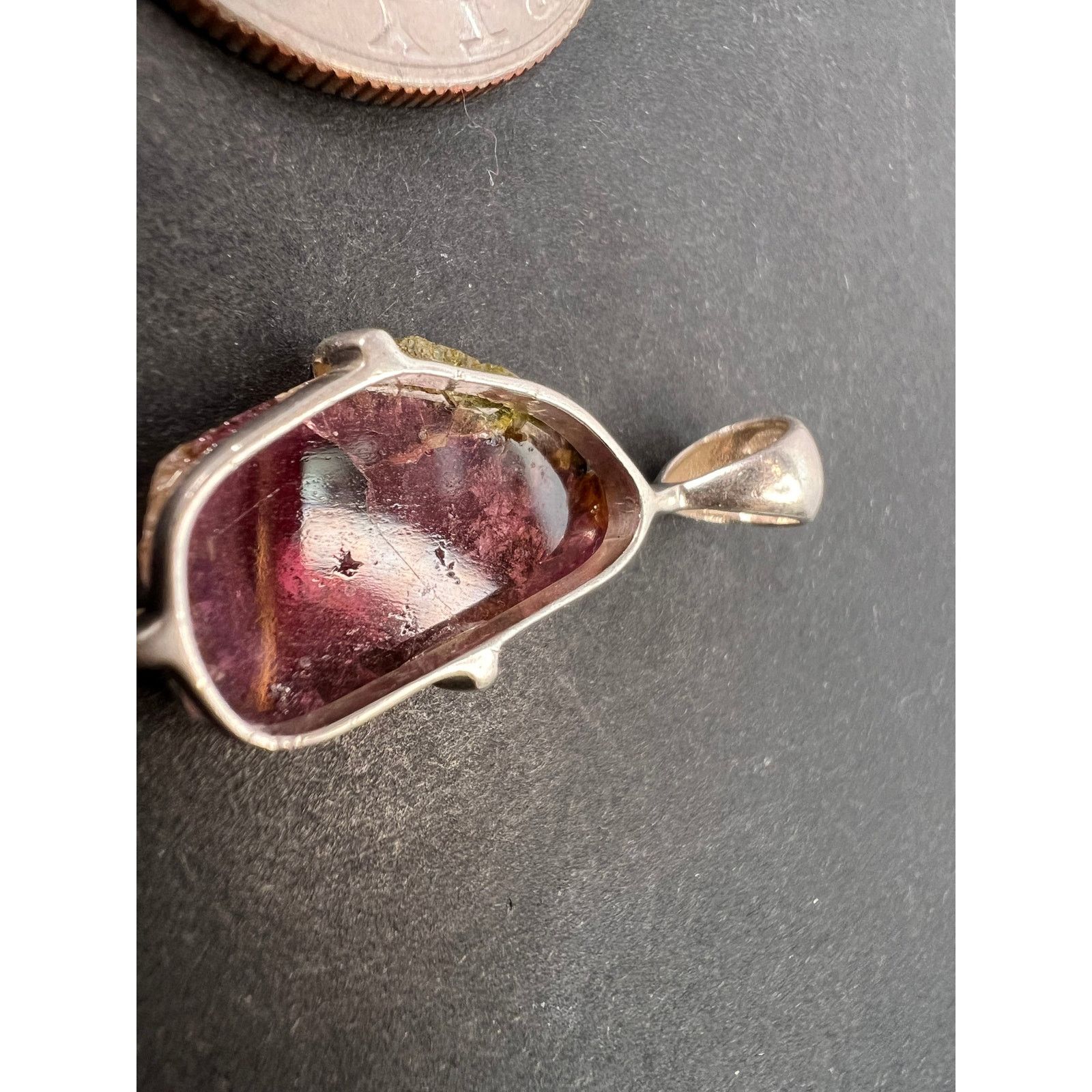 Other NEW Watermelon tourmaline sterling silver pendant 1.56 grams Size ONE SIZE - 7 Thumbnail