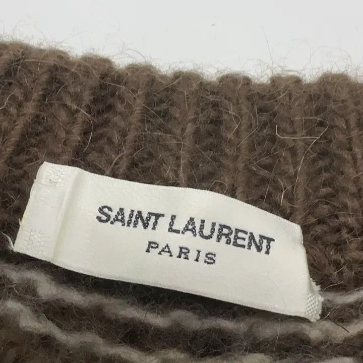 Saint Laurent Paris Saint Laurent Beige Striped Knit Sweater-2507 Size US L / EU 52-54 / 3 - 2 Thumbnail