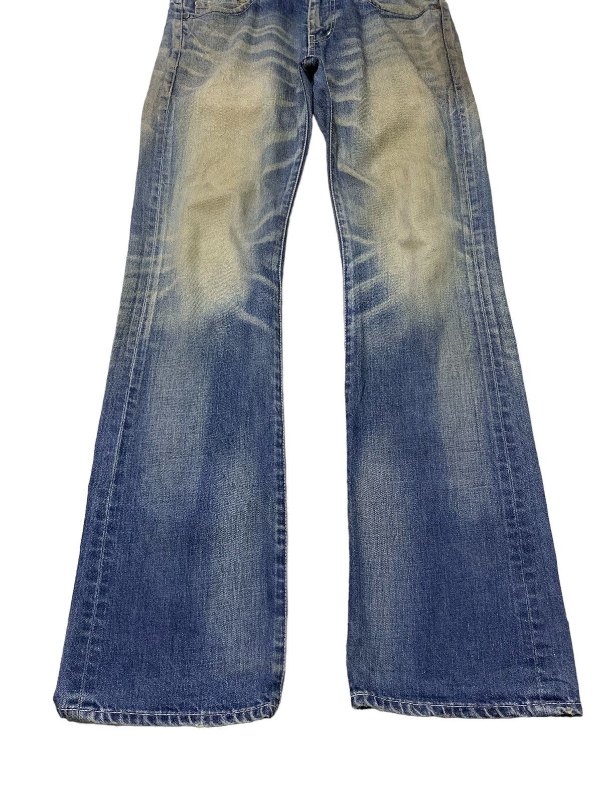 Hysteric Glamour × Japanese Brand Disrev Japan Mud Wash Flared Faded Jeans Size US 32 / EU 48 - 4 Thumbnail