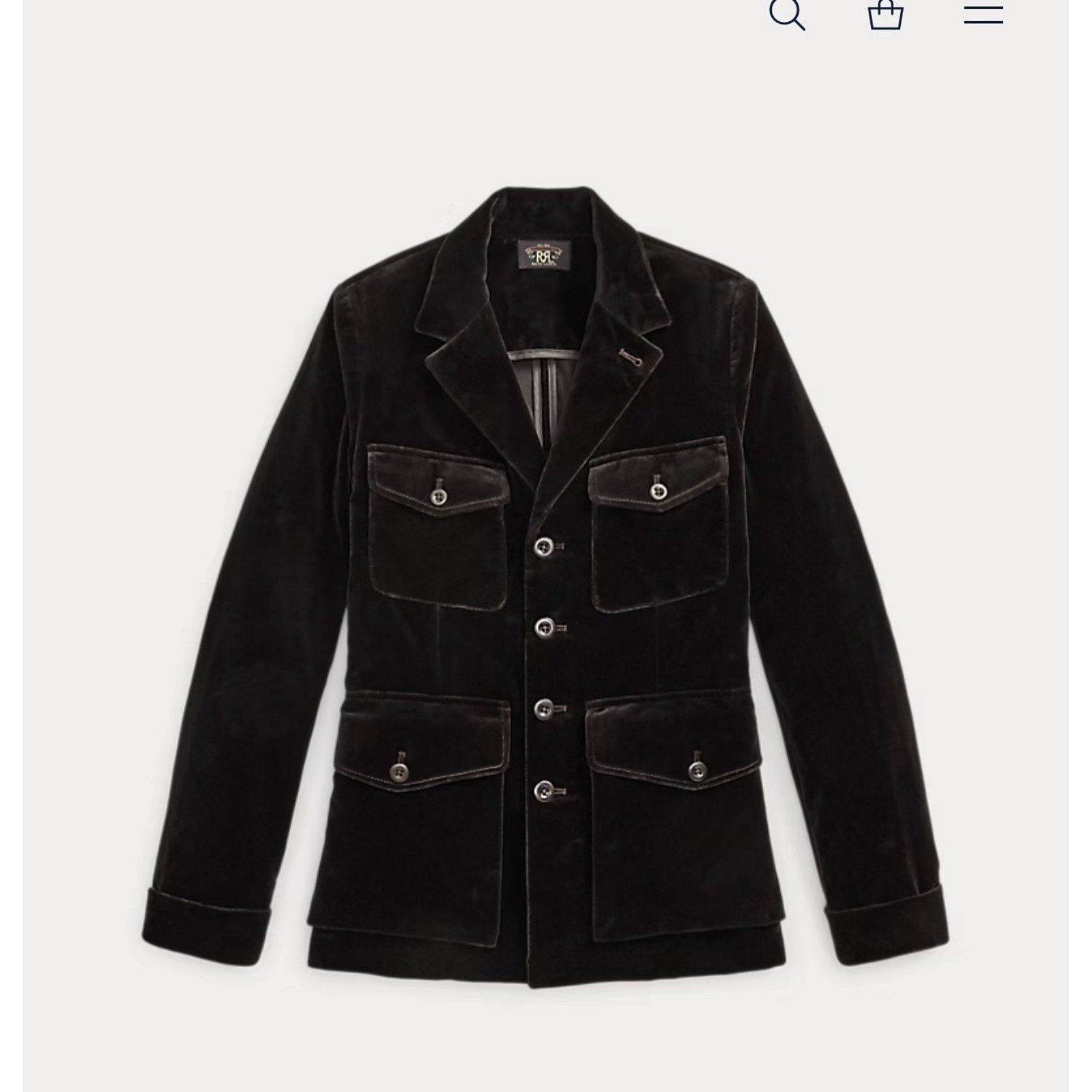 RRL Ralph Lauren RRL Ralph Lauren Women's Cotton Velvet Jacket Size US 2 NWT! Size XS / US 0-2 / IT 36-38 - 1 Thumbnail