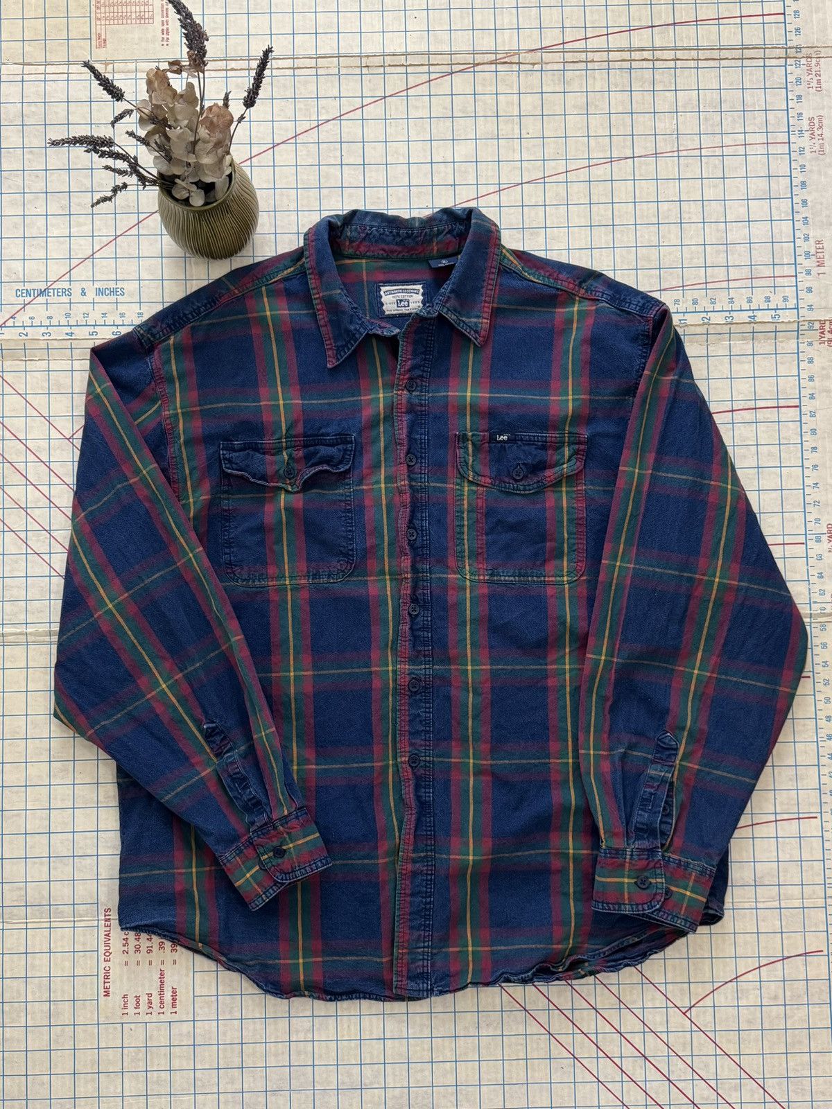 Lee Vintage Lee Authentic Flannel Button Up Shirt Mens Size XL Size US XL / EU 56 / 4 - 4 Thumbnail