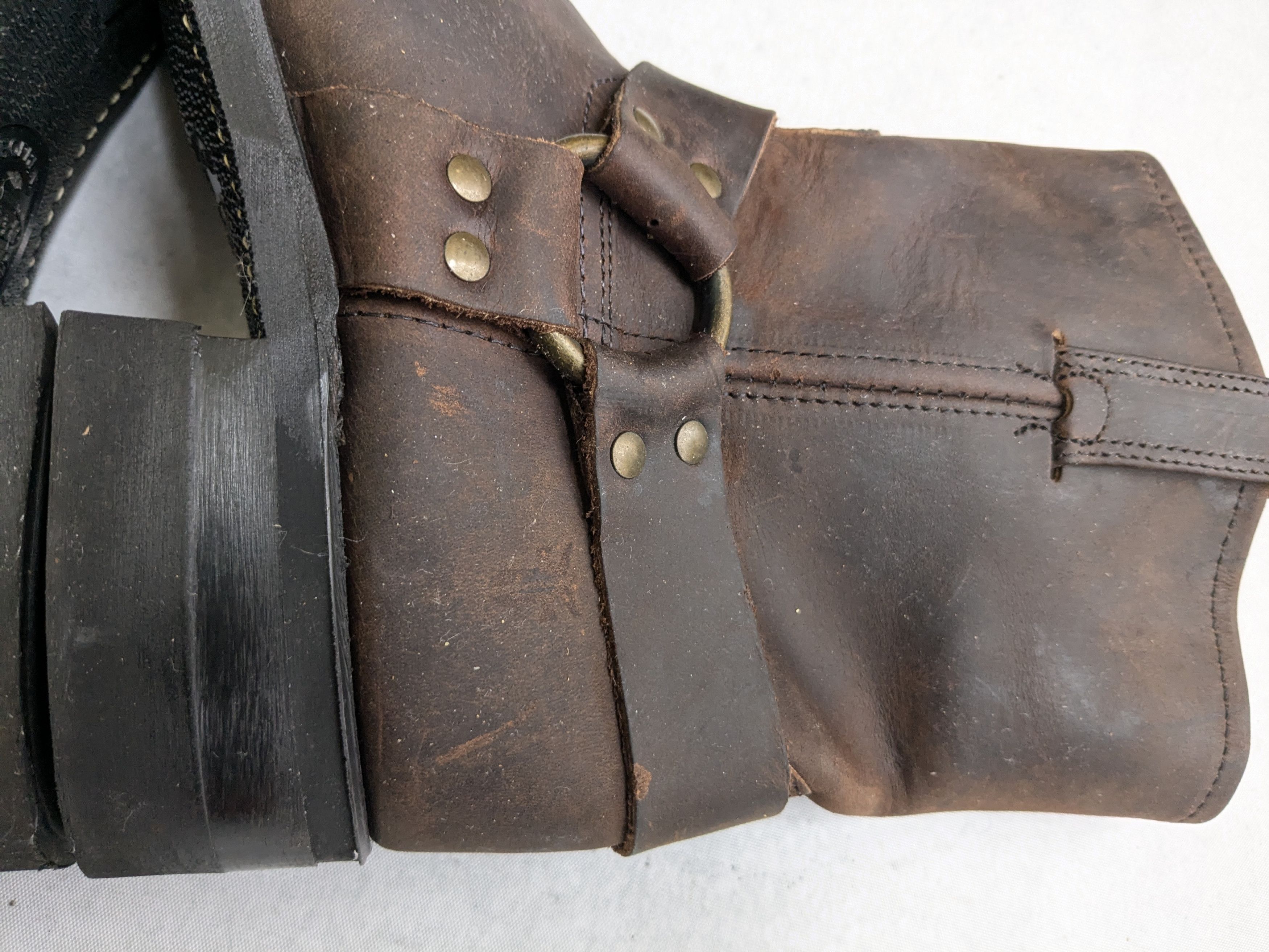 Frye Frye Harness Brown Leather 10 M Leather Buckle Punk Size US 10 / EU 43 - 11 Thumbnail