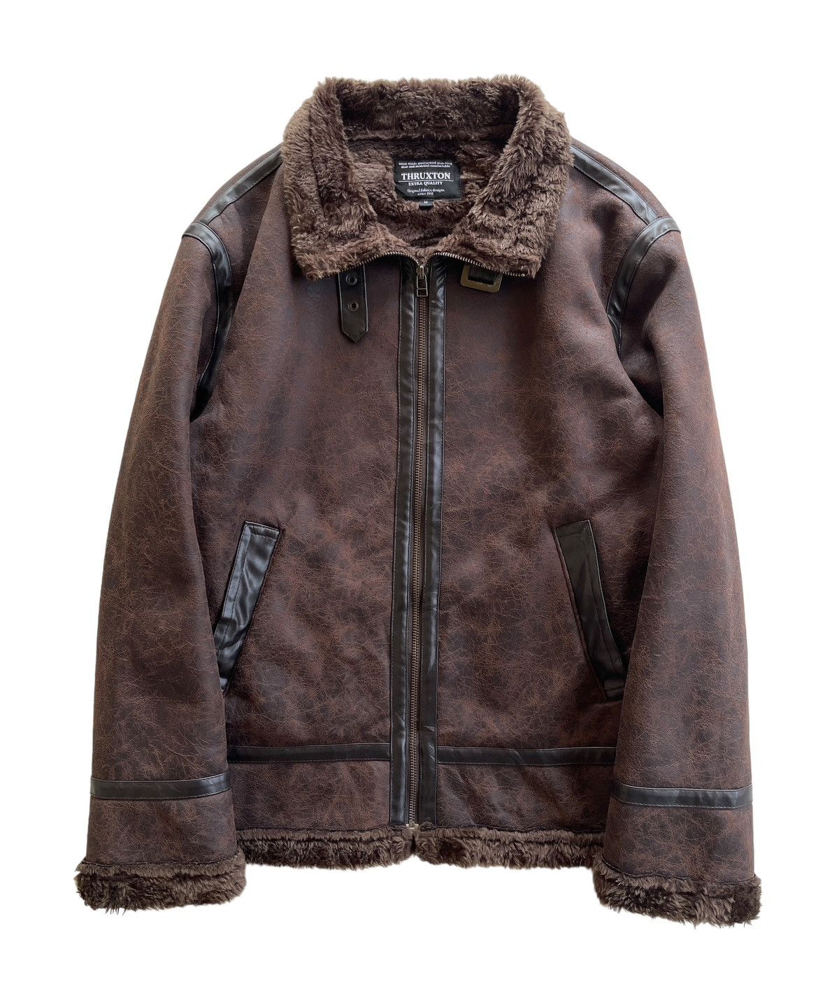 Japanese Brand Thruxton Faux Fur Shearling Polyester Jacket Size US M / EU 48-50 / 2 - 2 Thumbnail