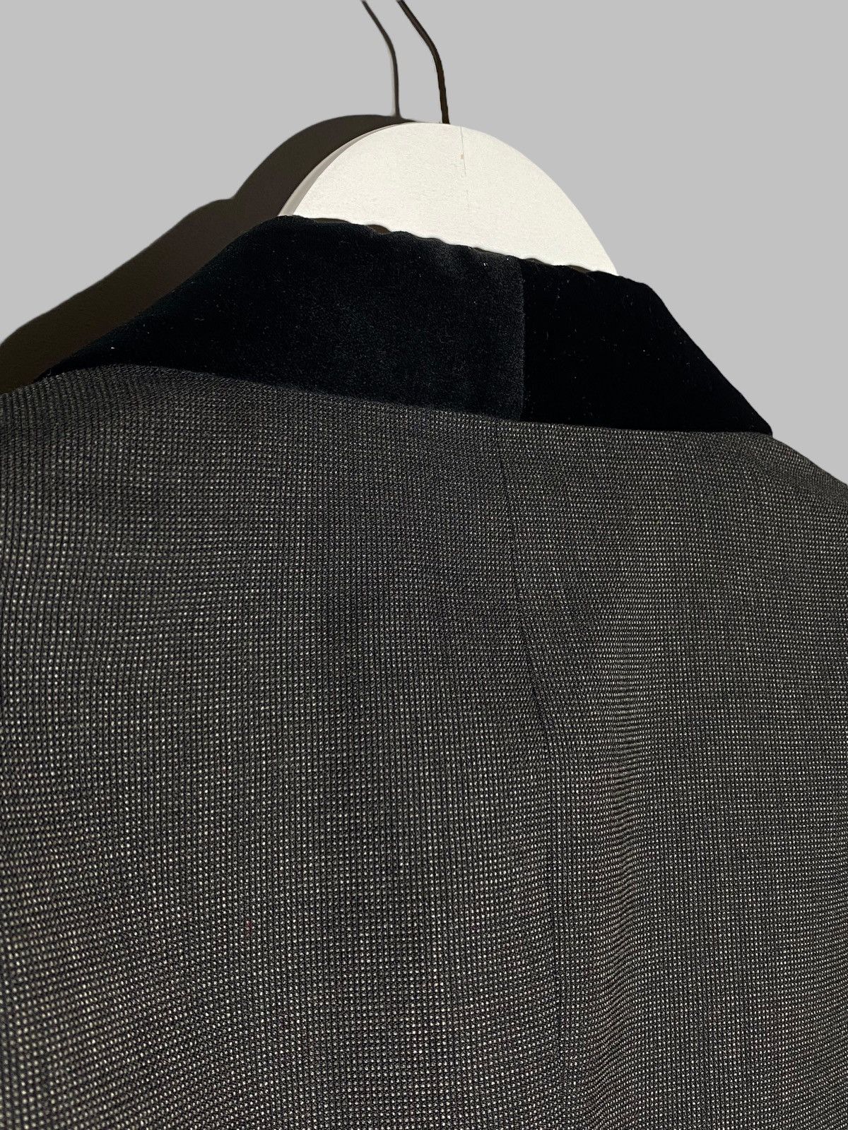 Emporio Armani Emporio Armani Green Line Black Velour Lapel Wool Blazer Size 54R - 18 Thumbnail