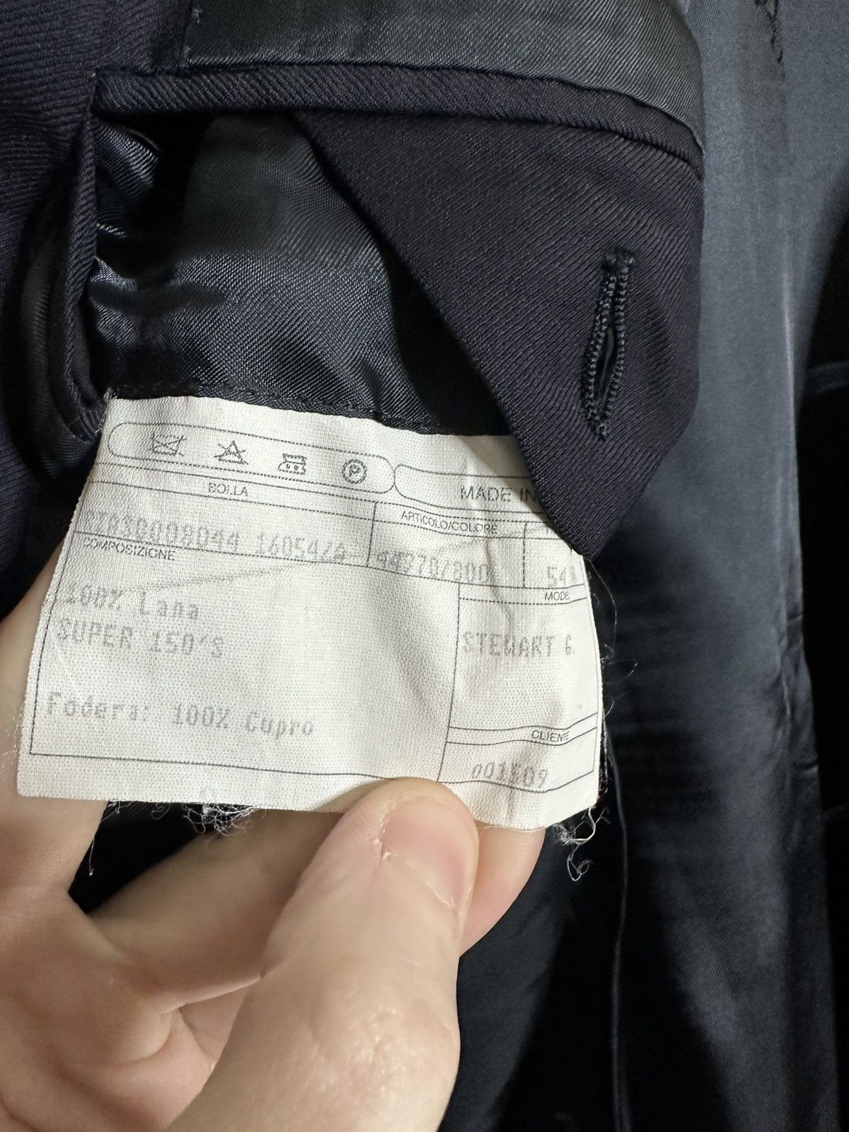 Isaia Navy gold button Super 150s blazer jacket Italy Size 44R - 14 Thumbnail