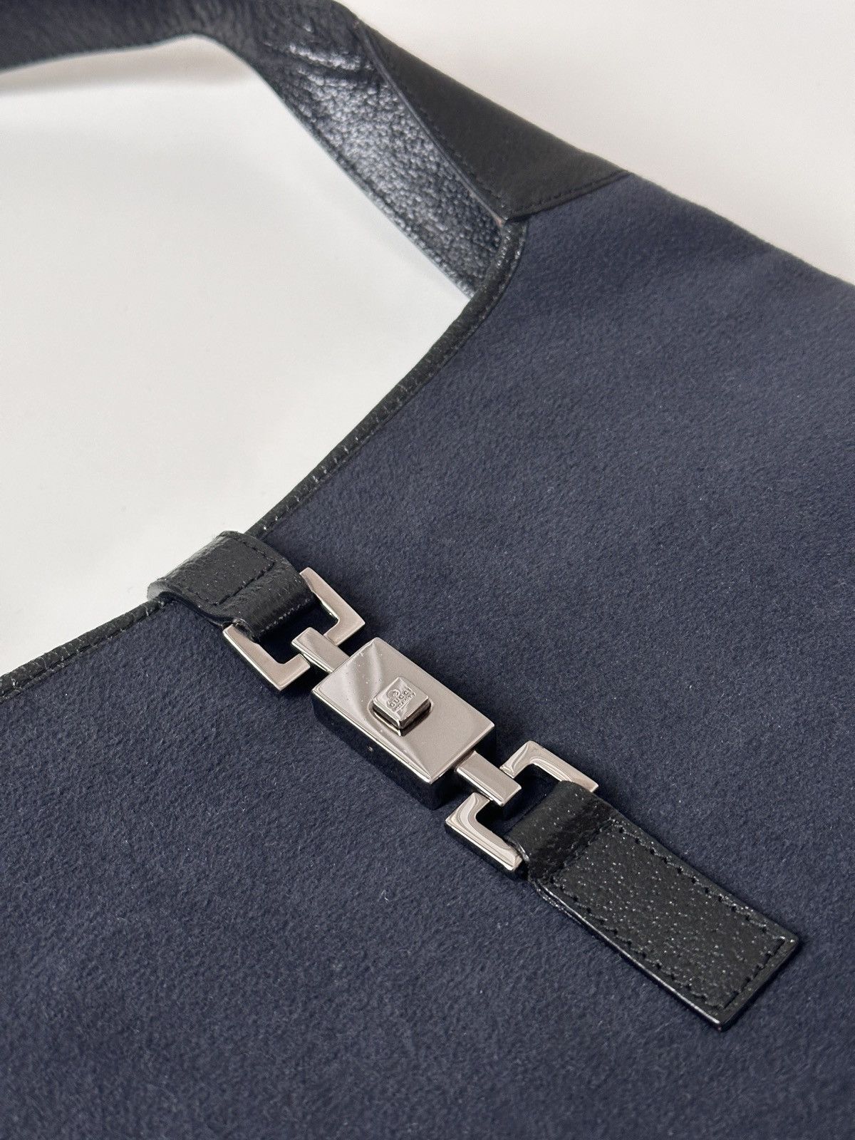 Gucci GUCCI Jackie Bag Wool Leather Black / Navy 001•3306 Size ONE SIZE - 12 Thumbnail