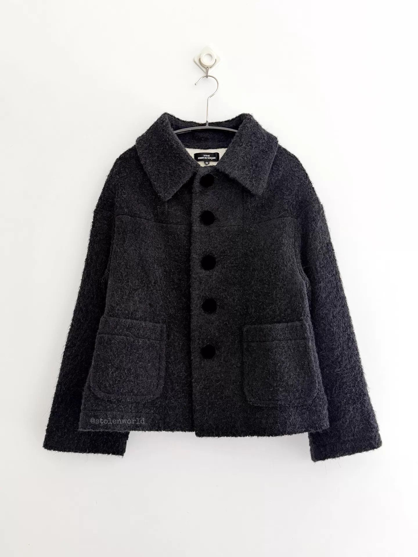 Comme des Garcons Comme des Garçons Black Plush Mini Jacket Size M / US 6-8 / IT 42-44 - 1 Thumbnail