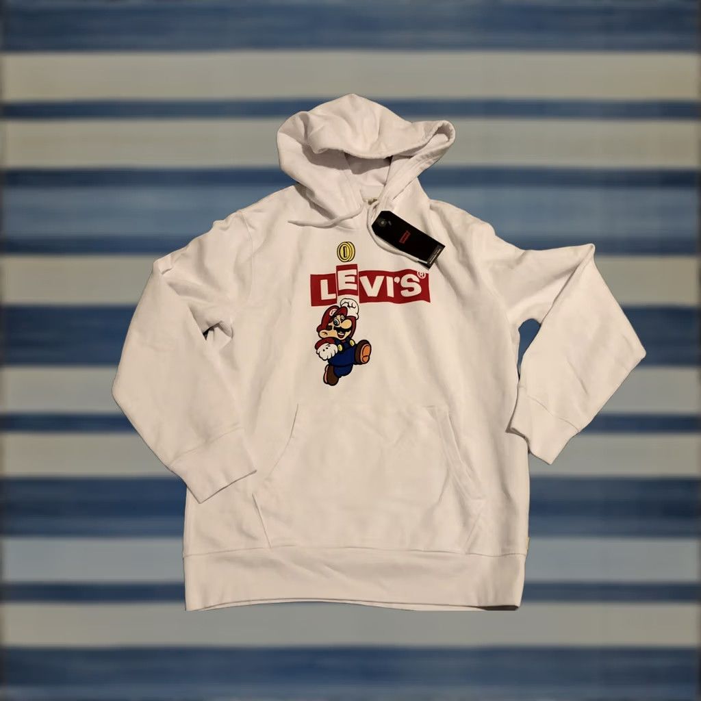 Levi's Levi's Pullover Hoodie Levis X Super Mario White Size Small Men NWT Cotton Sweater Shirt Hoodie Size US S / EU 44-46 / 1 - 1 Thumbnail