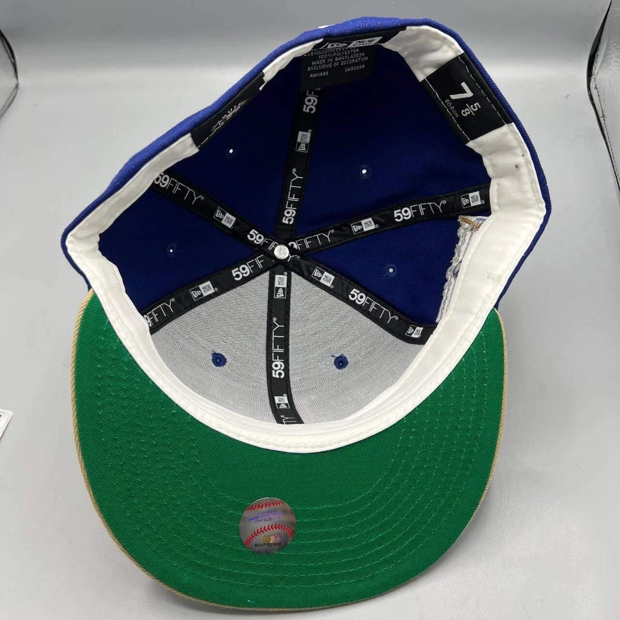New Era Los Angeles LA Dodgers Hat Men 7 5/8 Blue MLB Fitted Cap Size ONE SIZE - 3 Thumbnail