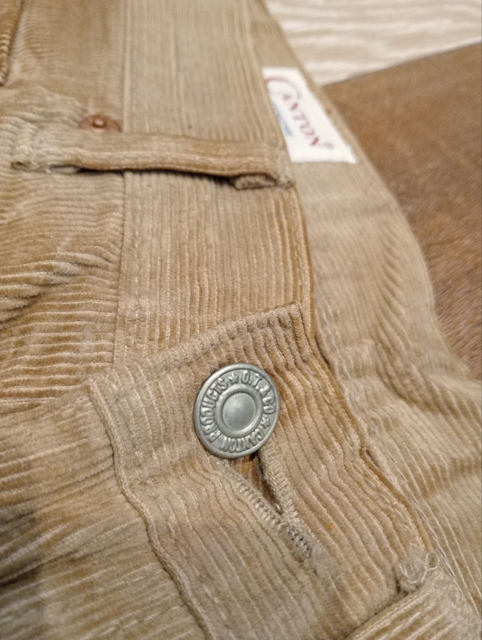 Vintage CANTON LOT 518 SANFORIZED UNION MADE CORDUROY PANTS Size US 30 / EU 46 - 5 Thumbnail