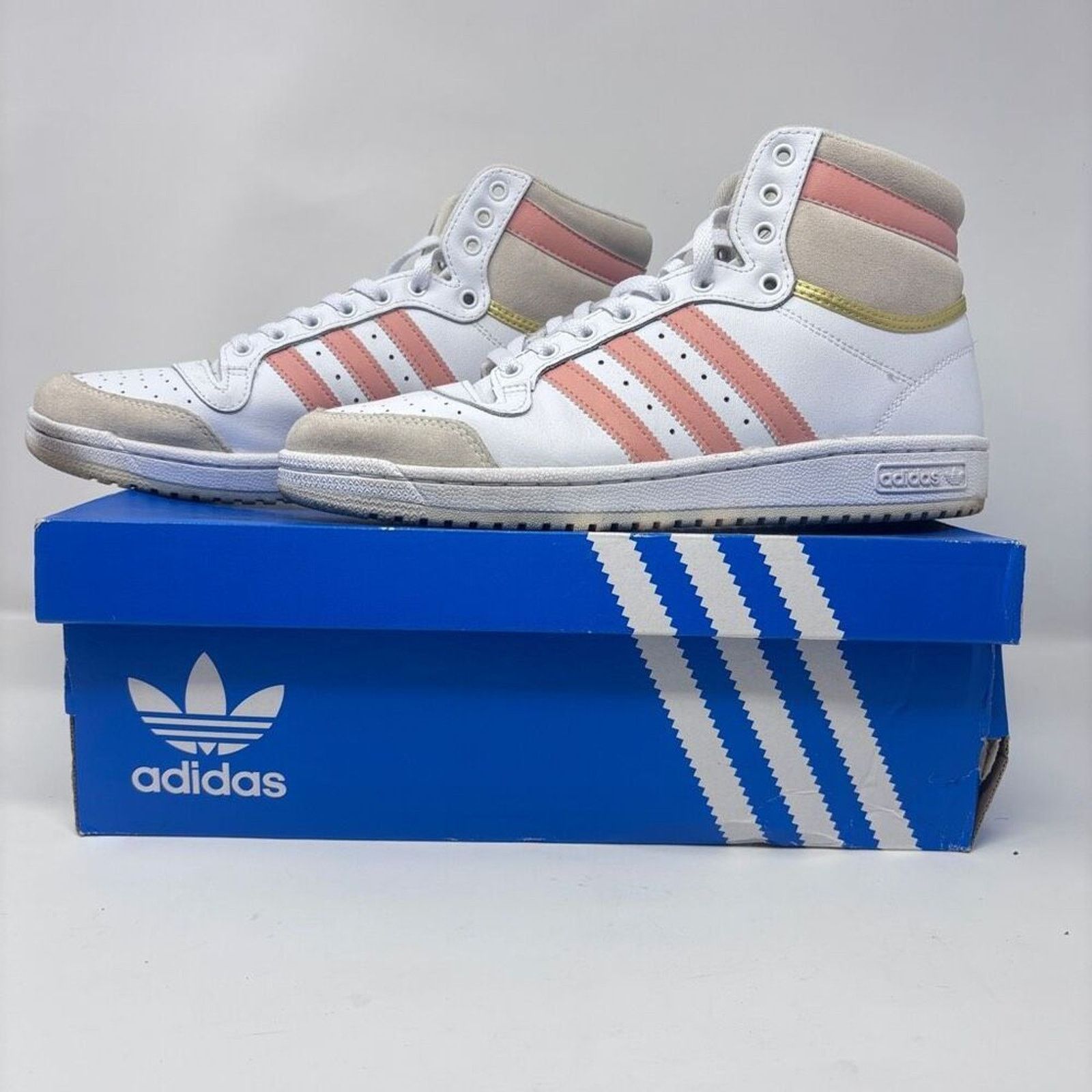 Adidas Adidas Originals Top Ten Hi Top White Ambient Blush Sneaker Size US 11 / IT 41 - 1 Thumbnail