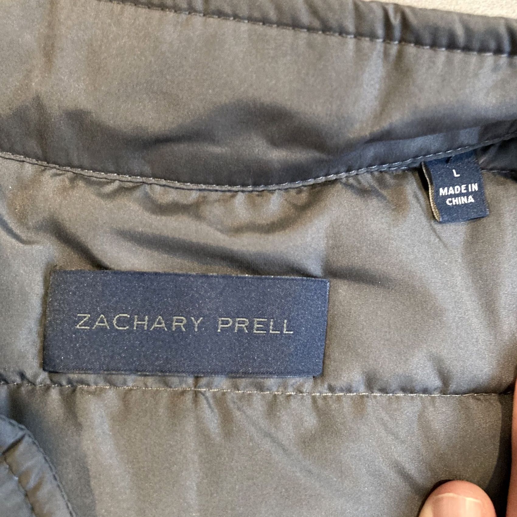 Vintage ZACHARY PRELL Vest Men's Gray Nylon Quilted Puffer L Size US L / EU 52-54 / 3 - 2 Thumbnail