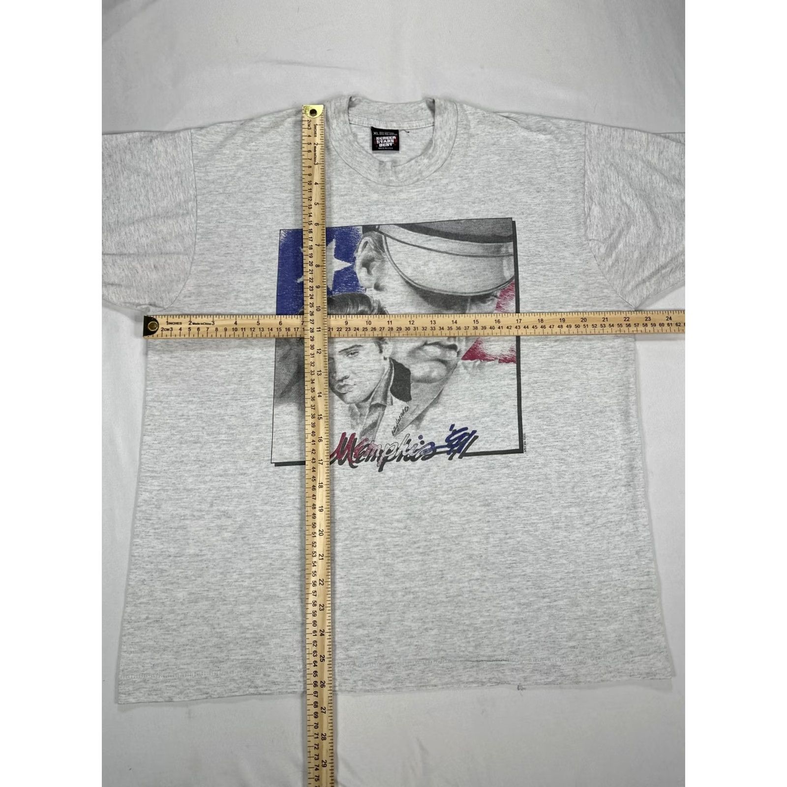 Vintage Vintage Elvis Graphic Shirt XL - USA - Single Stitch Cotton Tee - Costume Size US XL / EU 56 / 4 - 2 Thumbnail