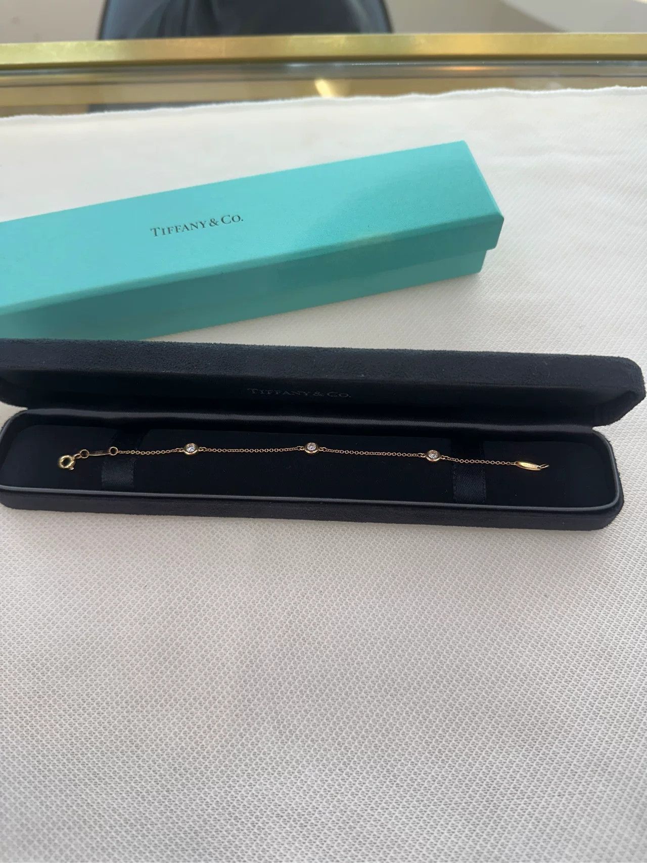Tiffany & Co. Tiffany Rose Gold 3-Diamond Bracelet Size ONE SIZE - 1 Thumbnail