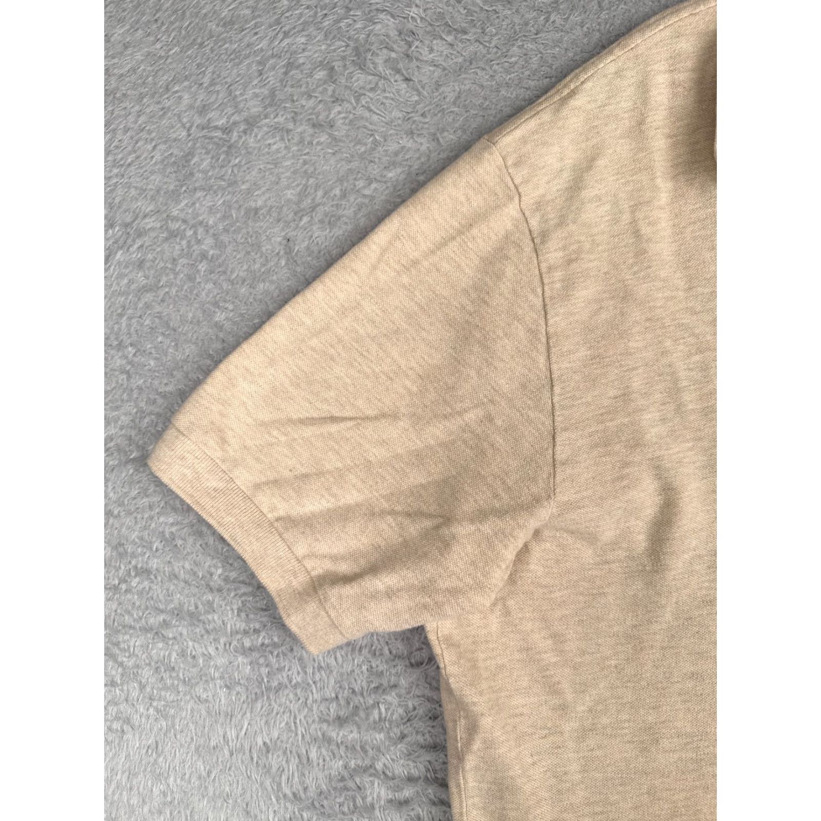 Ralph Lauren VINTAGE Ralph Lauren Polo Shirt Men 2XL Beige Short Sleeve 100% Cotton, Slim Fit, Logo, Button, Collared, Knit, Regular Size, 80s Golf Theme, Mens Size US XXL / EU 58 / 5 - 3 Thumbnail