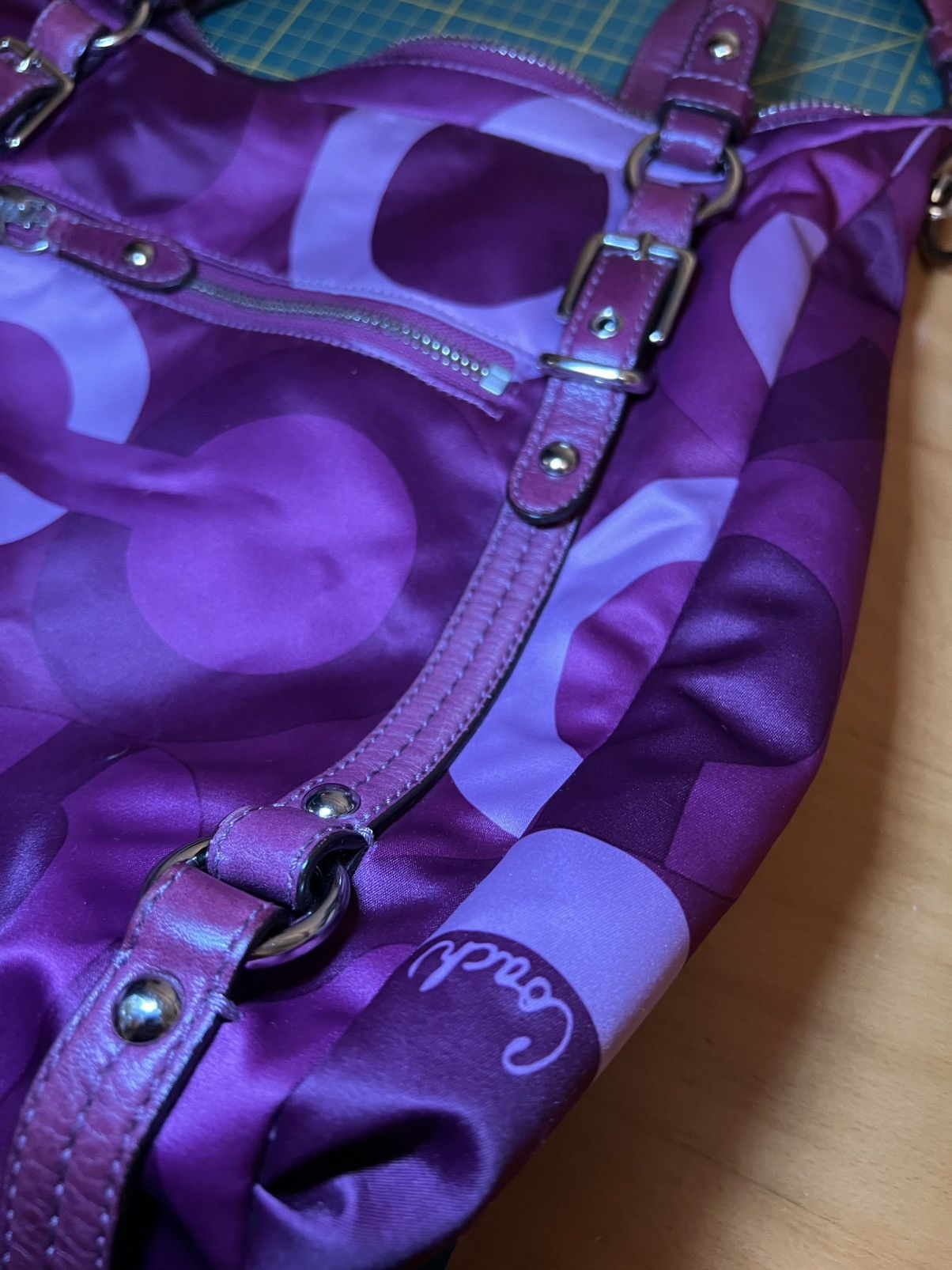 Coach Vintage Coach Large “Alexandra” Riley Op Art satchel handbag Size ONE SIZE - 10 Thumbnail