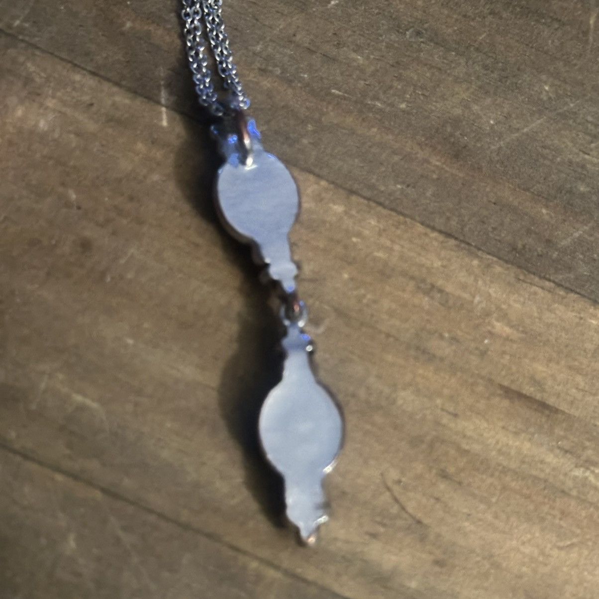 Other Silver tone pink and purple gemstone drop pendant necklace Size ONE SIZE - 4 Thumbnail