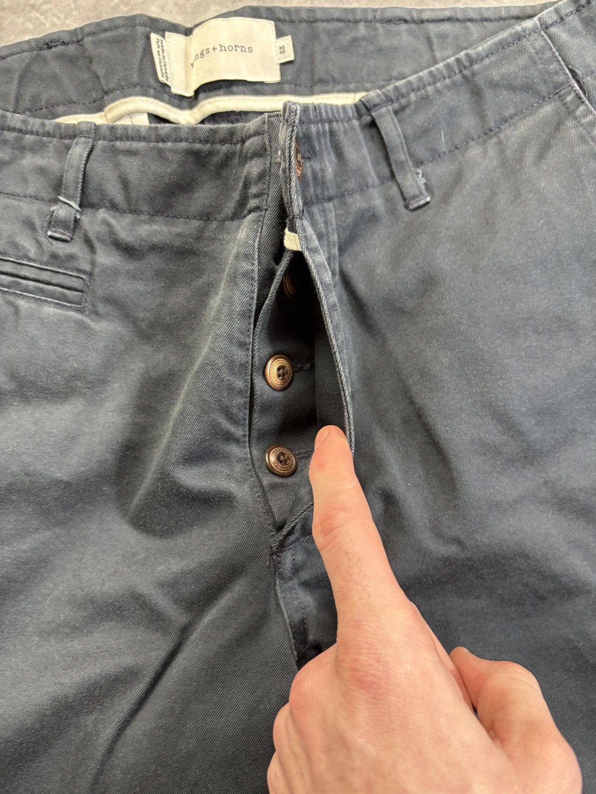 Wings + Horns Wings & Horns Trousers Wings + Horns Black Pants WI-5036-2 Size US 33 - 5 Thumbnail