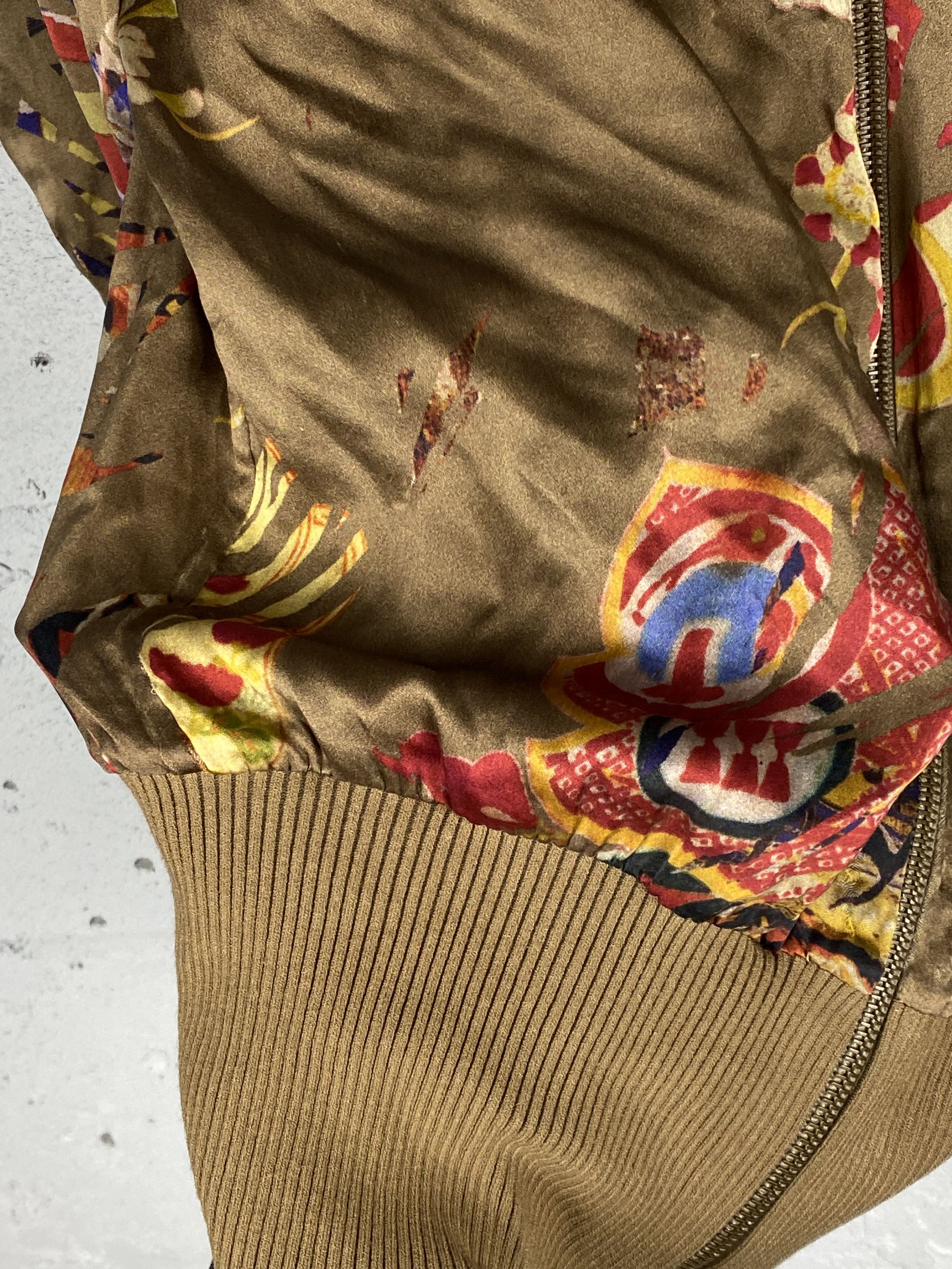 Iceberg Vintage Runway Silk Printed Iceberg Blazer Light Jacket Size XS / US 0-2 / IT 36-38 - 7 Thumbnail