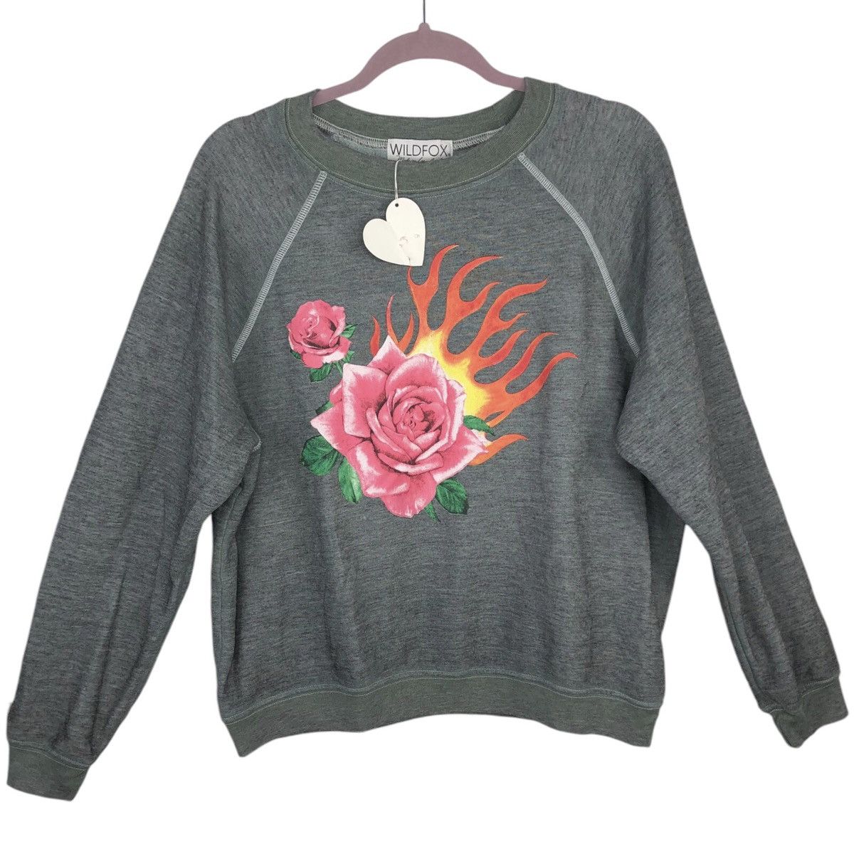 Wildfox Wildfox Rose Blaze Graphic Sweatshirt Size M / US 6-8 / IT 42-44 - 7 Thumbnail