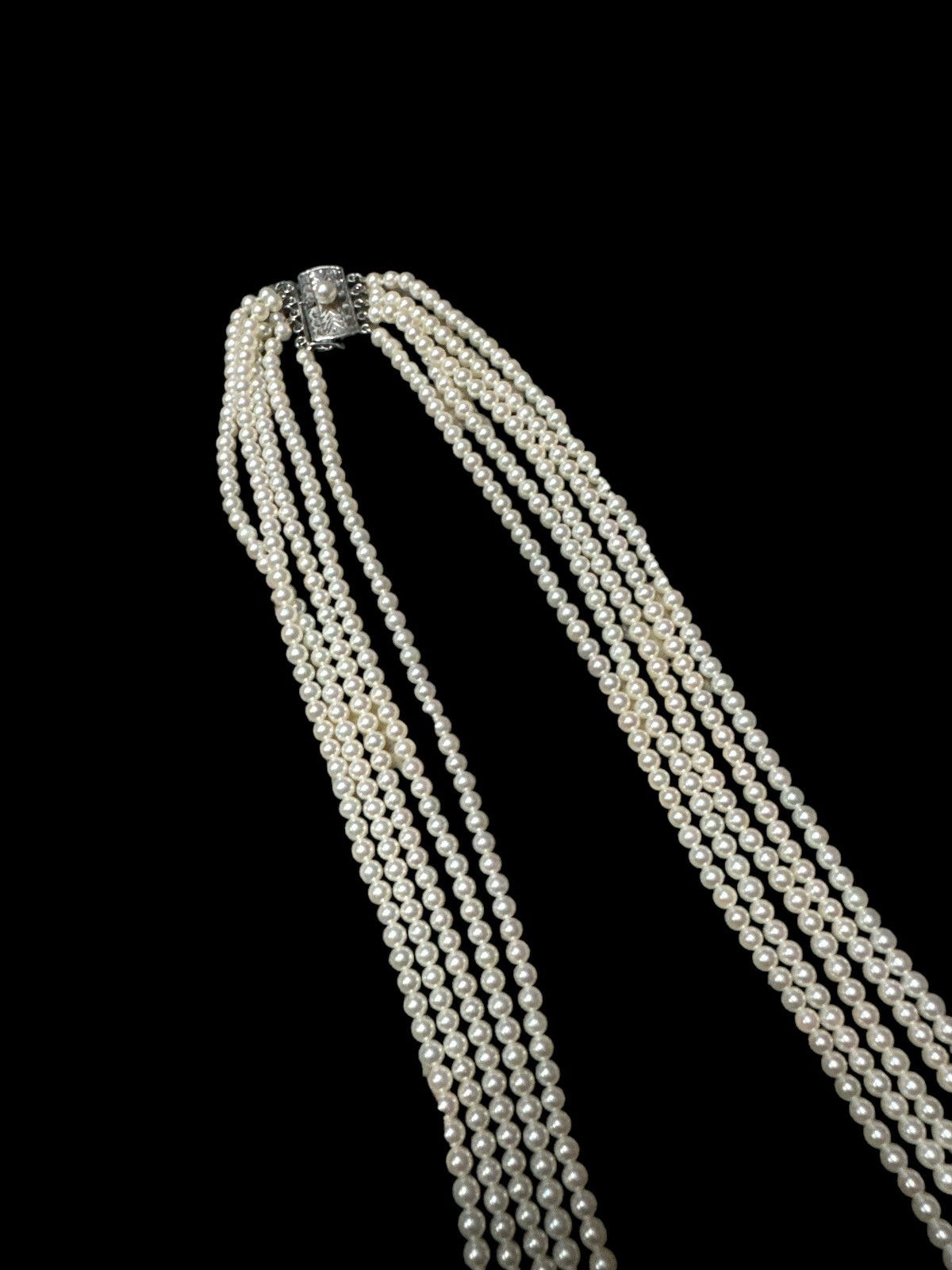 Jewelry NATURAL PEARL NECKLACE 5 STRANDS Size ONE SIZE - 3 Thumbnail