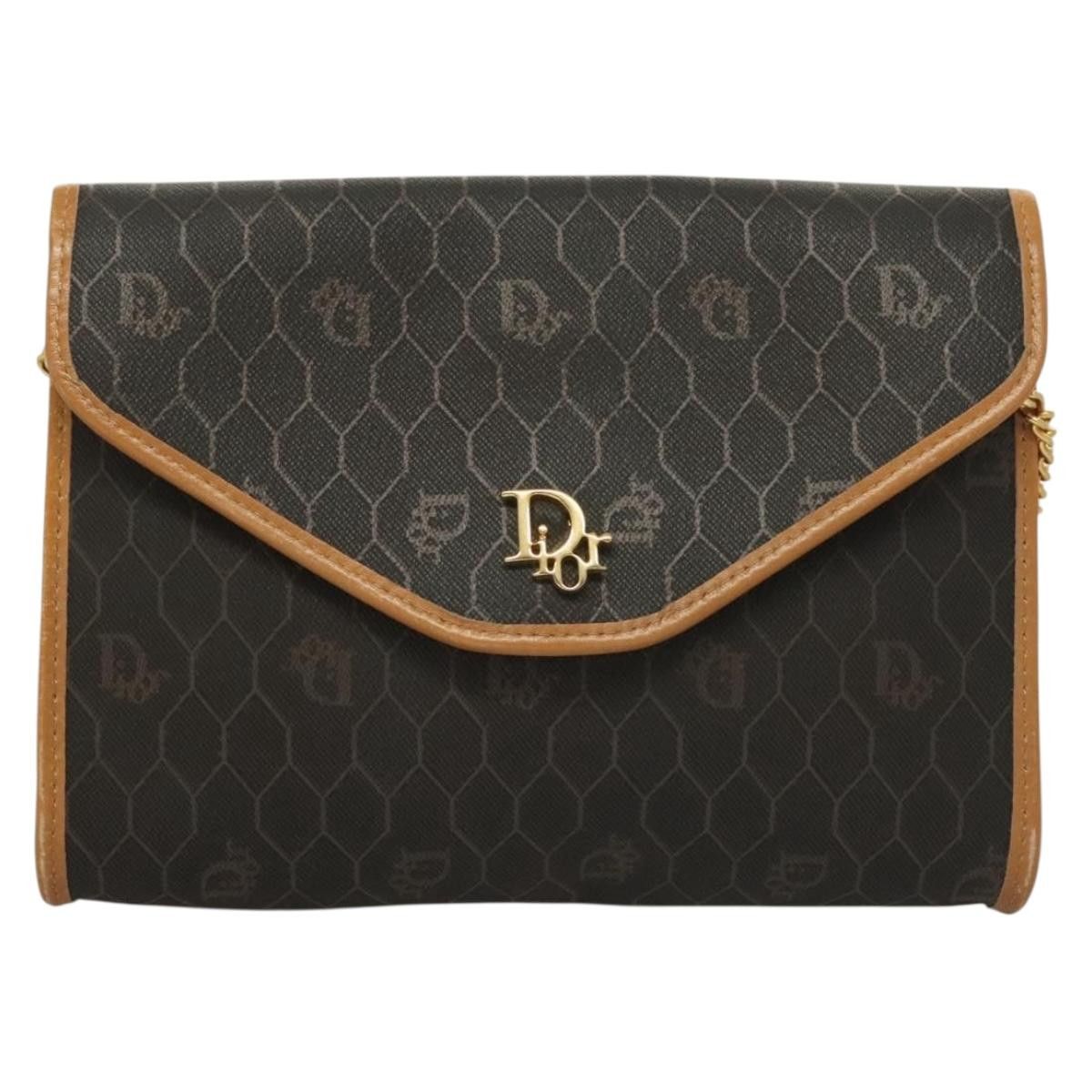 Dior DIOR Honeycomb Canvas Chain Shoulder Bag Pvc Black Gold Size ONE SIZE - 2 Thumbnail