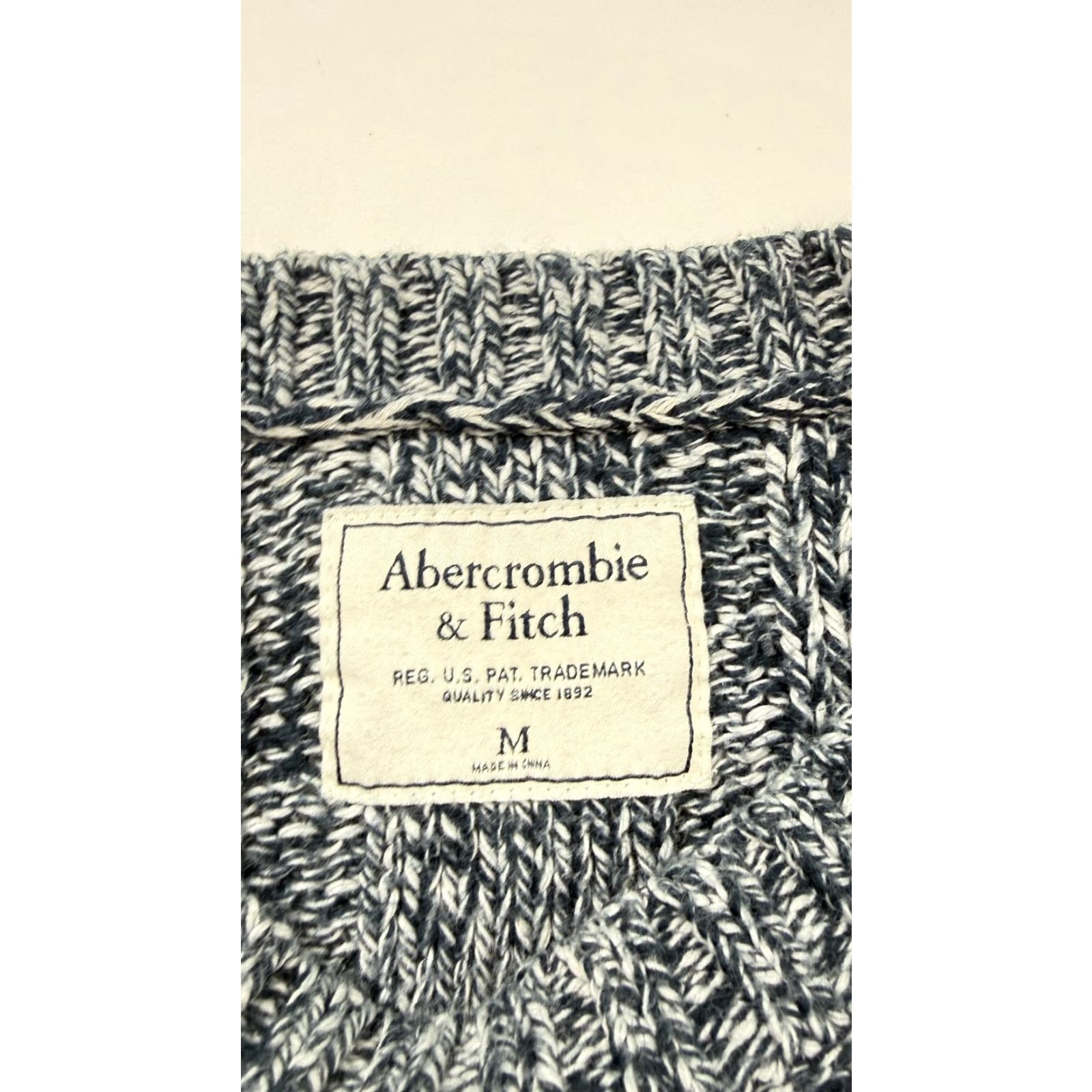 Abercrombie & Fitch Abercrombie & Fitch Sweater Womens Medium Gray Marled Cable Knit Pullover Chunky Crew Neck Knit Size M / US 6-8 / IT 42-44 - 4 Thumbnail