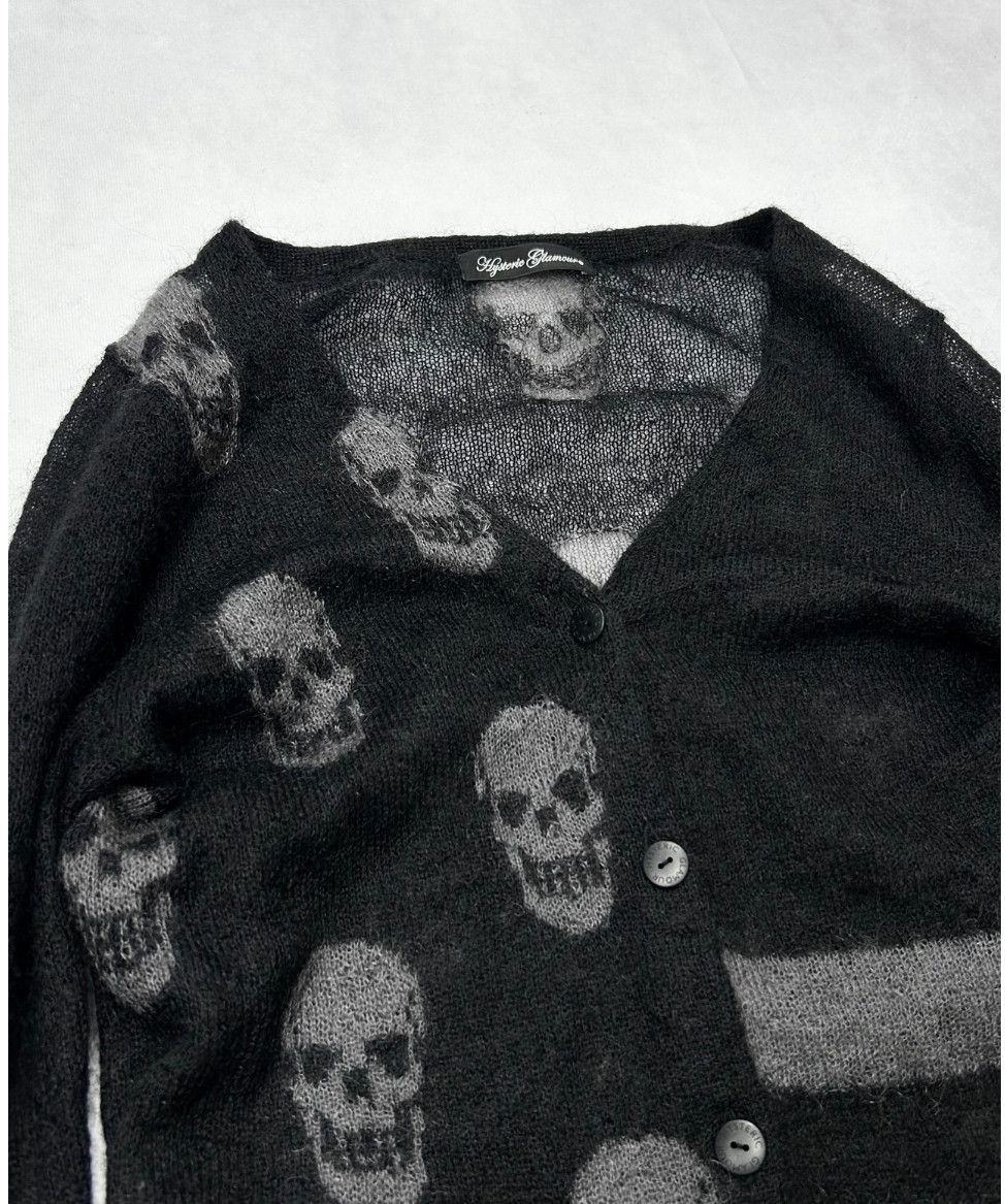 Hysteric Glamour 00s [Archive] Hysteric Glamour Skull Mohair Cardigan Size US XXS / EU 40 - 5 Thumbnail