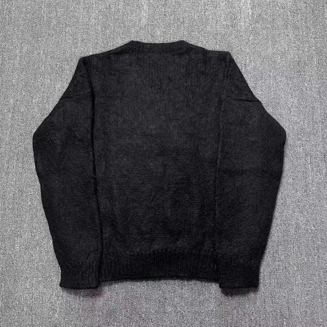 Saint Laurent Paris Letter Jacquard Crew Neck Pullover Long Sleeve Sweater Size US XL / EU 56 / 4 - 2 Thumbnail