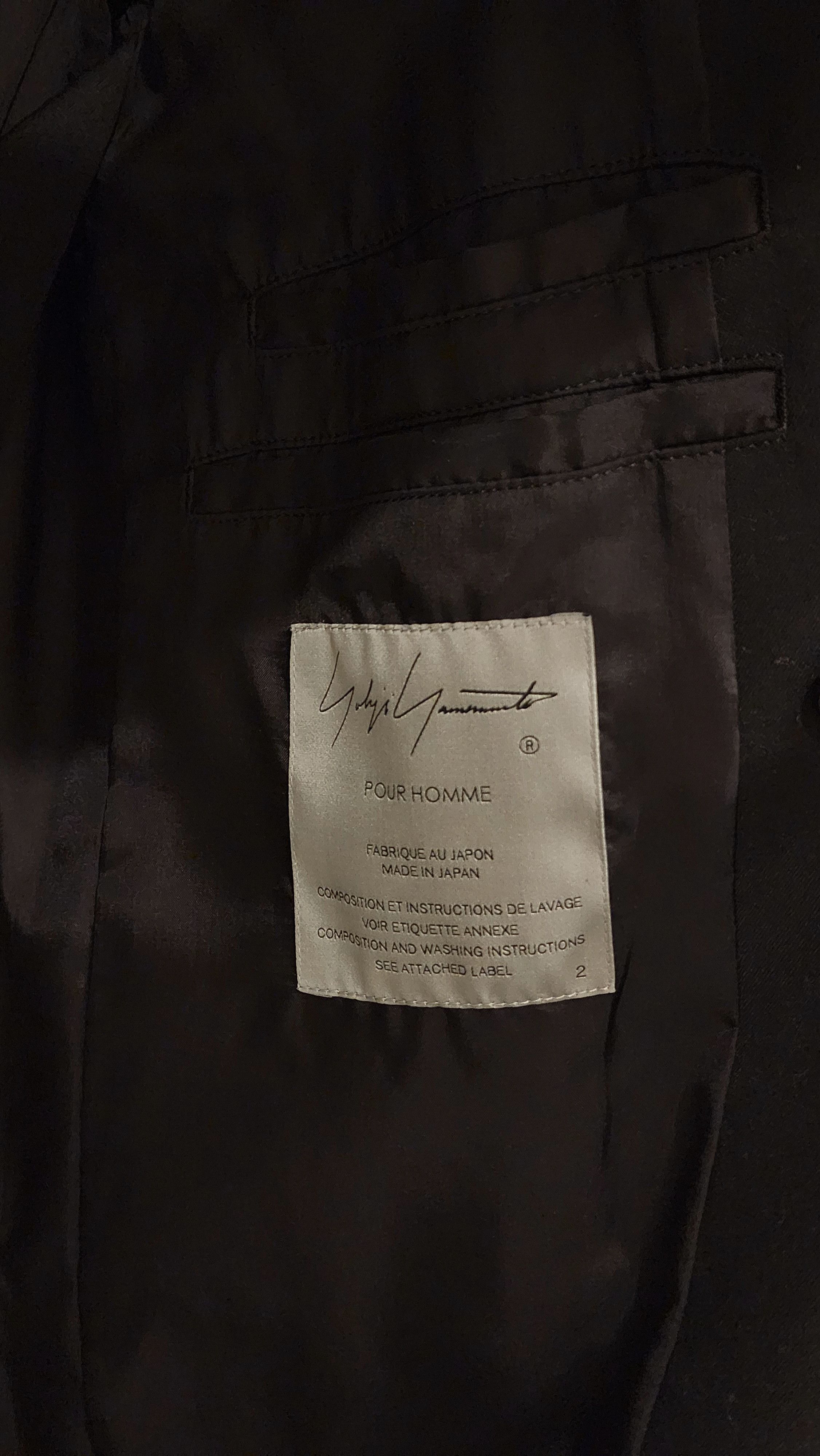 Yohji Yamamoto Yohji SS22 Pour Homme Rei Miyazawa Embroidered Coat Size 48R - 13 Thumbnail