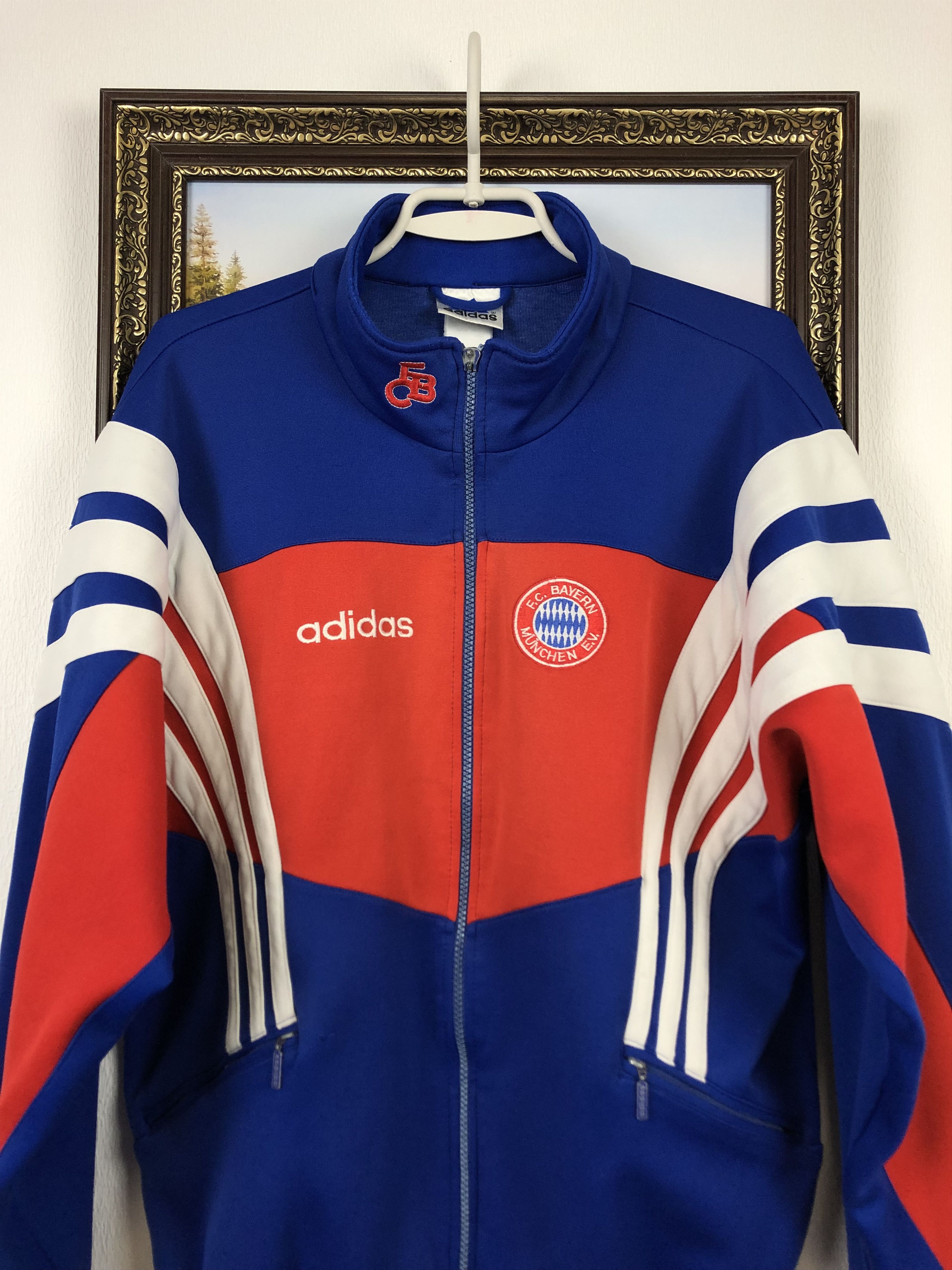 Adidas Vintage 90's Bayern Munich Football Jacket Soccer Track Top Size US M / EU 48-50 / 2 - 2 Thumbnail
