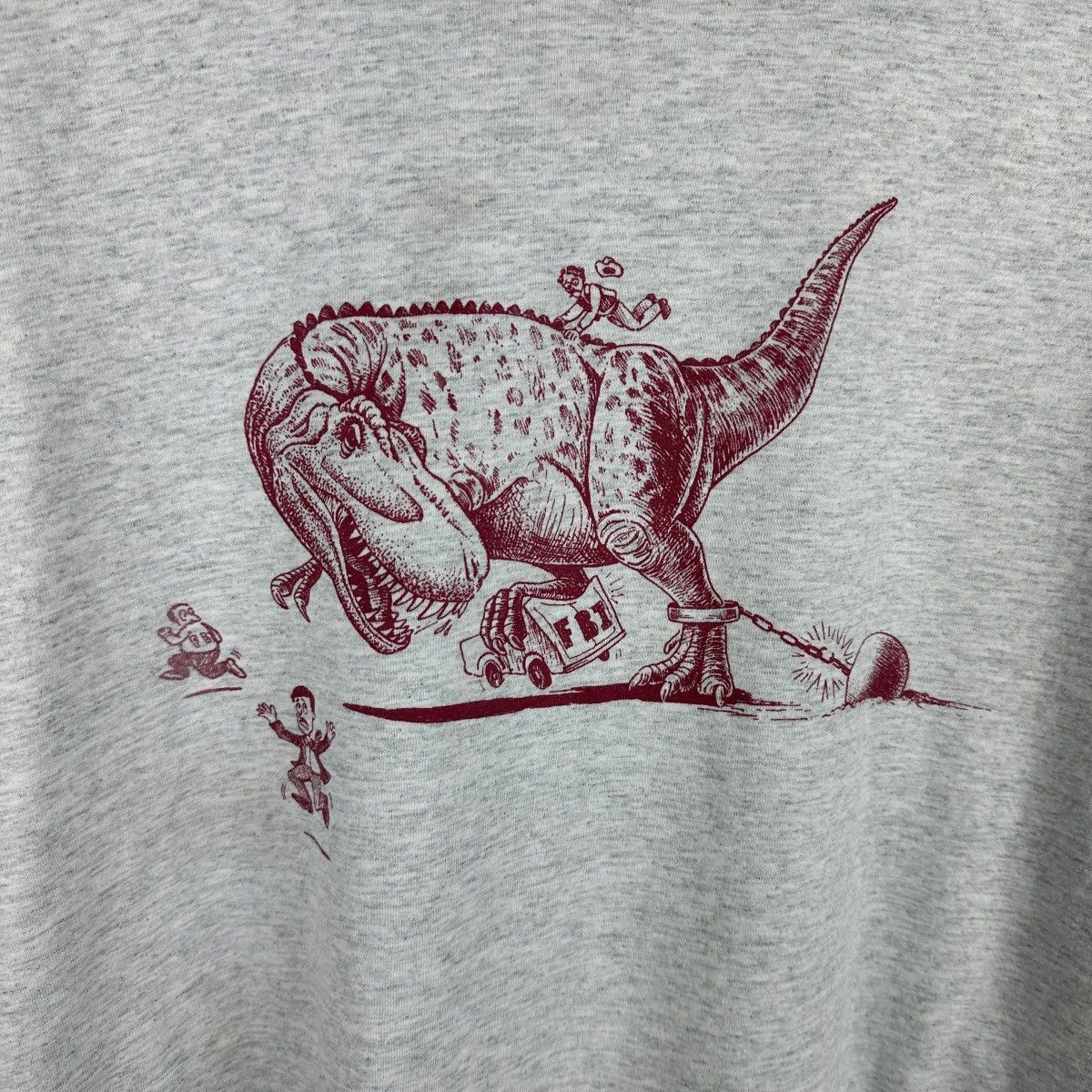 Vintage Vintage 90s FBI T Rex Dinosaur Comedy Shirt Size US XXL / EU 58 / 5 - 2 Thumbnail