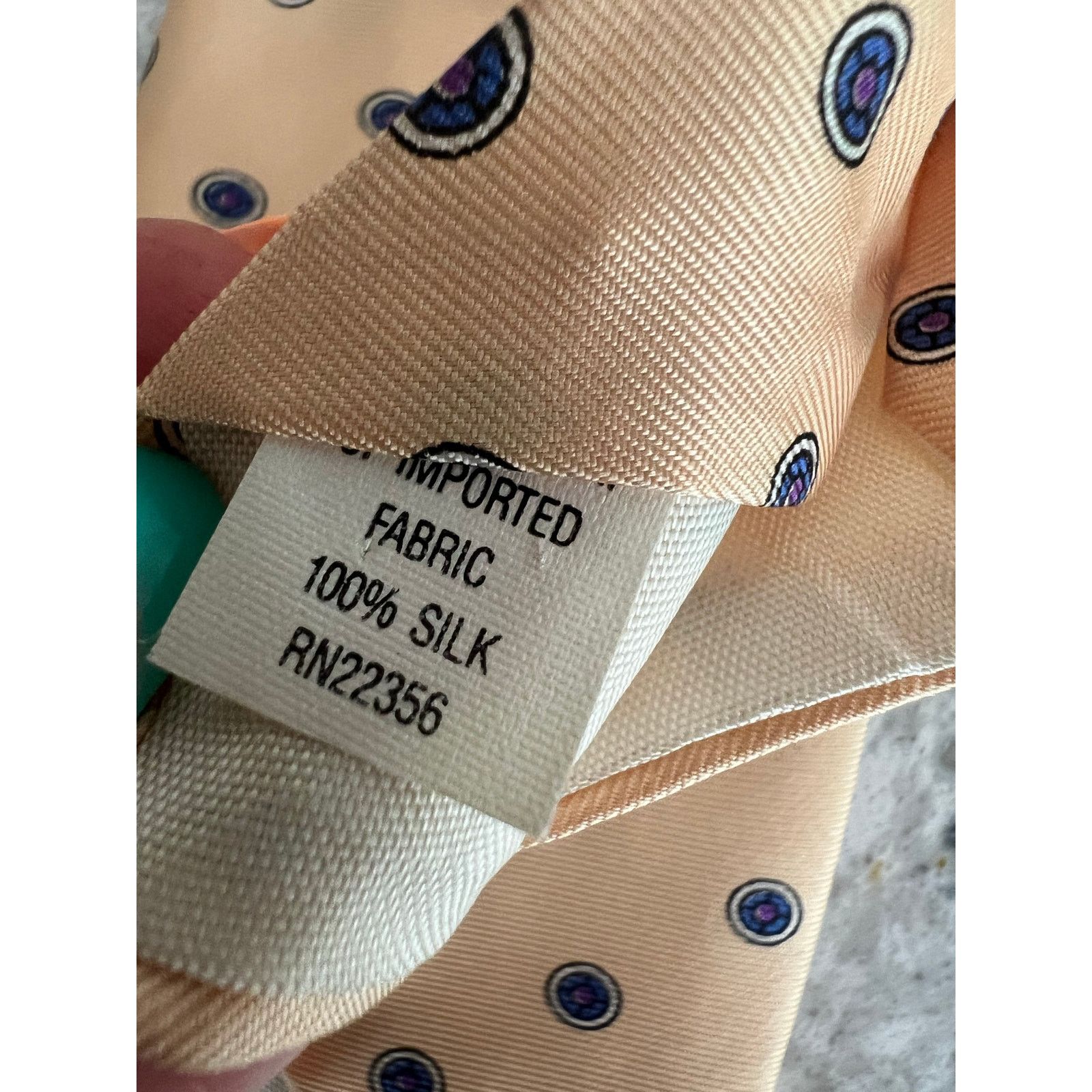 Vintage Vintage Adolfo 100% Imported Silk Men's Neck Tie Yellow Size ONE SIZE - 5 Thumbnail