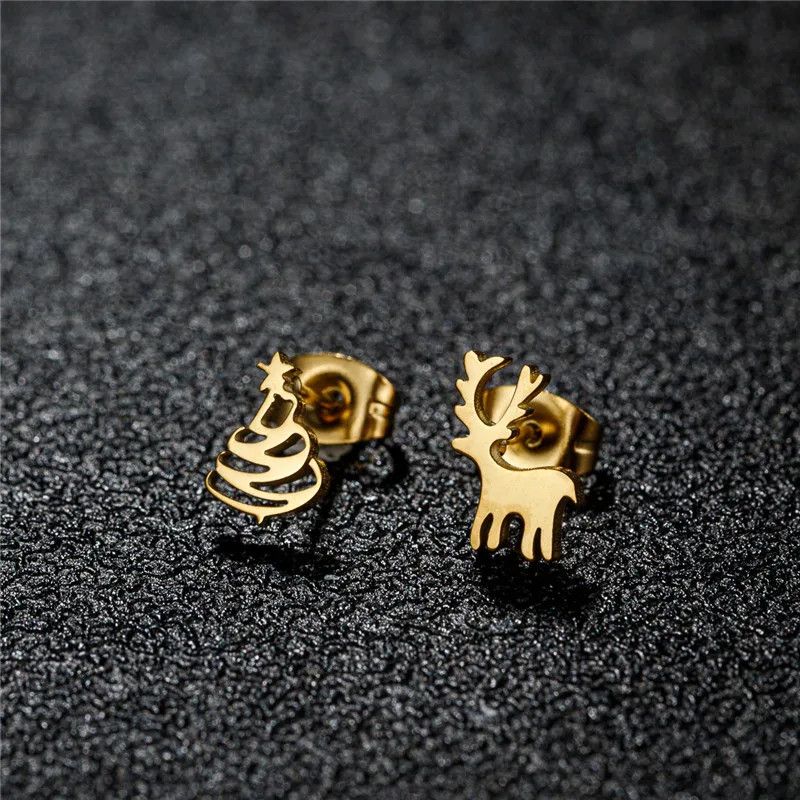 Jewelry Classic Fashion Xmas Mini Stud Earrings Charm Earring Gift Size ONE SIZE - 1 Thumbnail