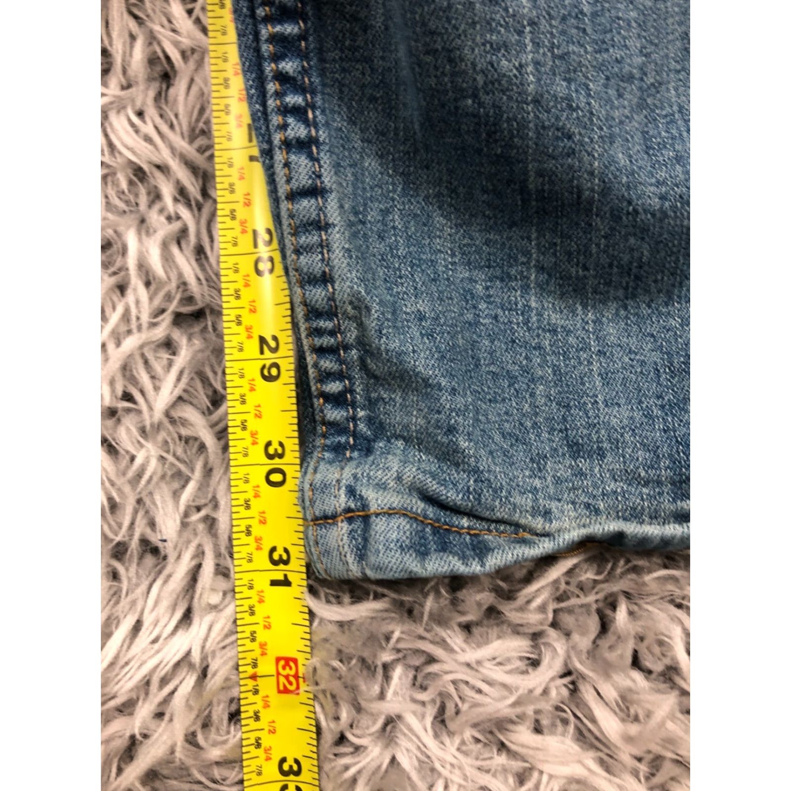 Wrangler Wrangler Jeans Relaxed Straight Mens Mid Rise Blue 40x30 Regular Denim Cotton Blend 5-Pocket Belt Loops Size US 40 / EU 56 - 3 Thumbnail