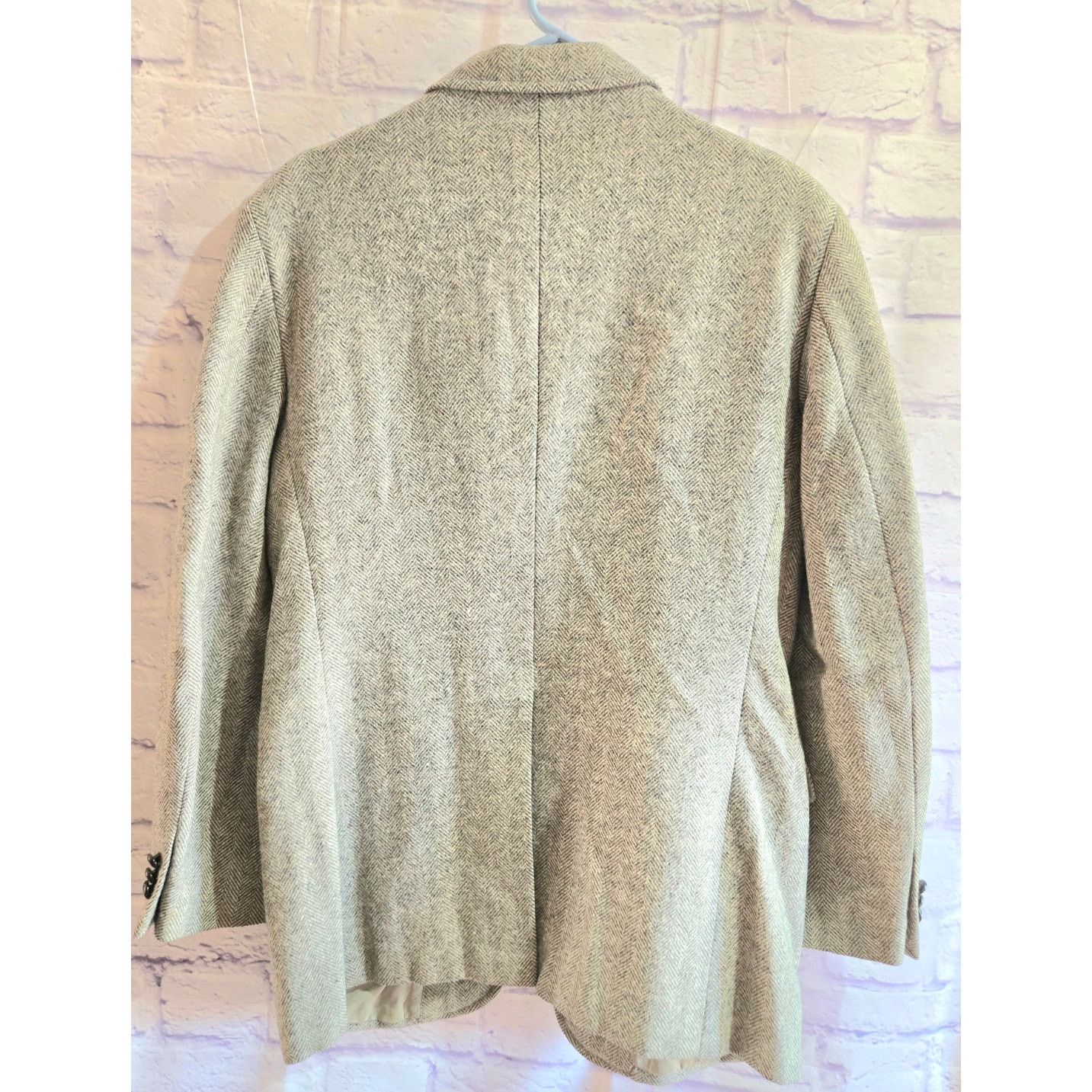 Haggar VTG Haggar 100% Virgin Wool Gray Herringbong Men's Blazer 40 Size US M / EU 48-50 / 2 - 4 Thumbnail