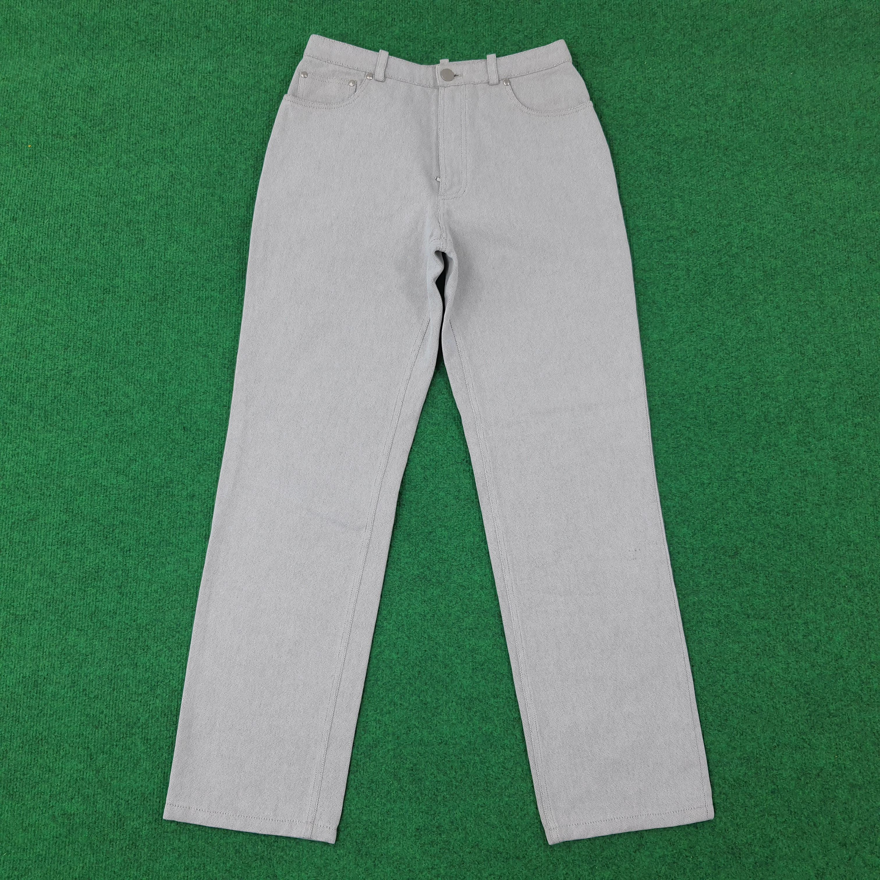 Designer × Hermes × Vintage Vintage Hermes Paris Designer Denim Pants Size US 26 / EU 42 - 1 Thumbnail