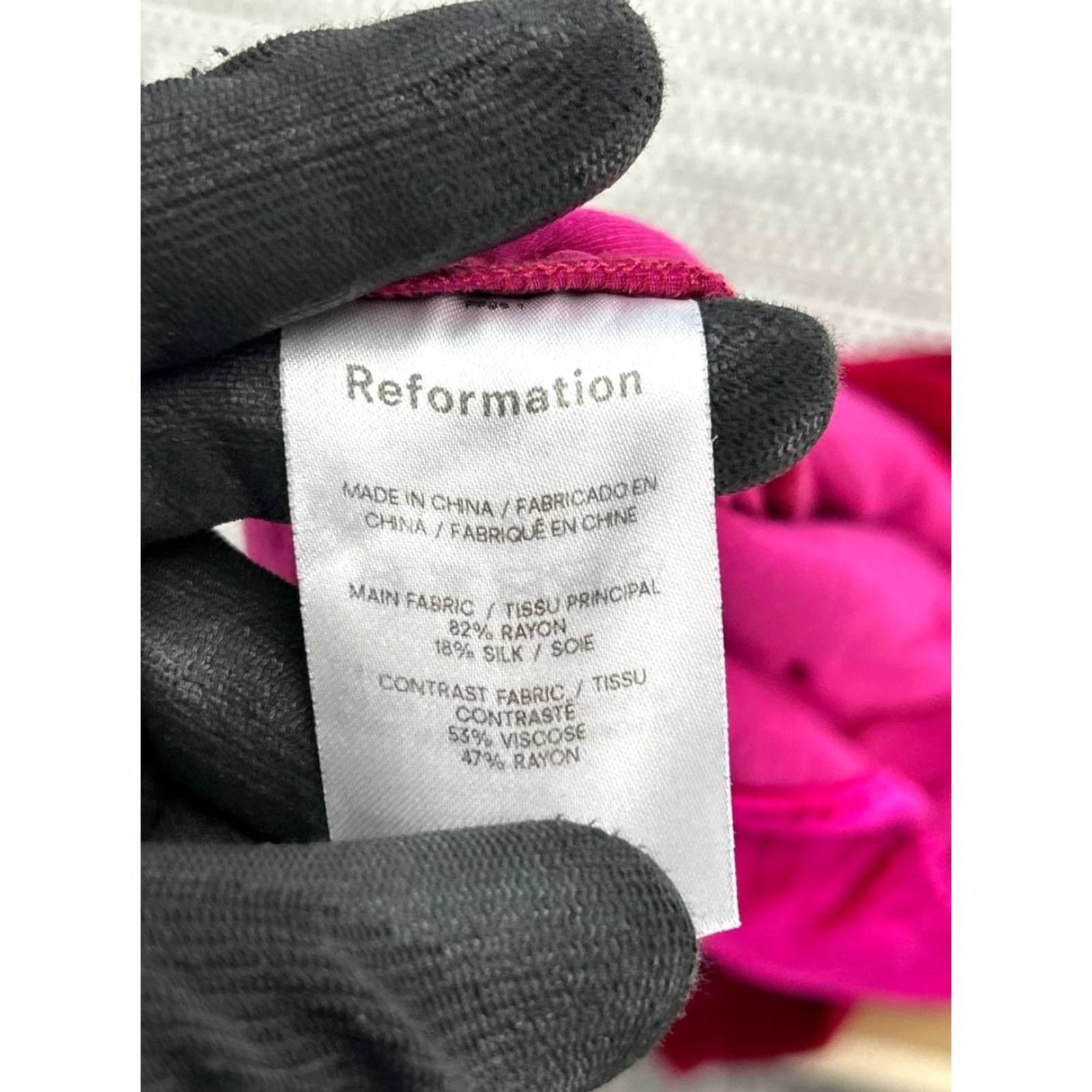 Reformation Reformation Dress Womens Small Red Velvet Bodycon Size S / US 4 / IT 40 - 4 Thumbnail