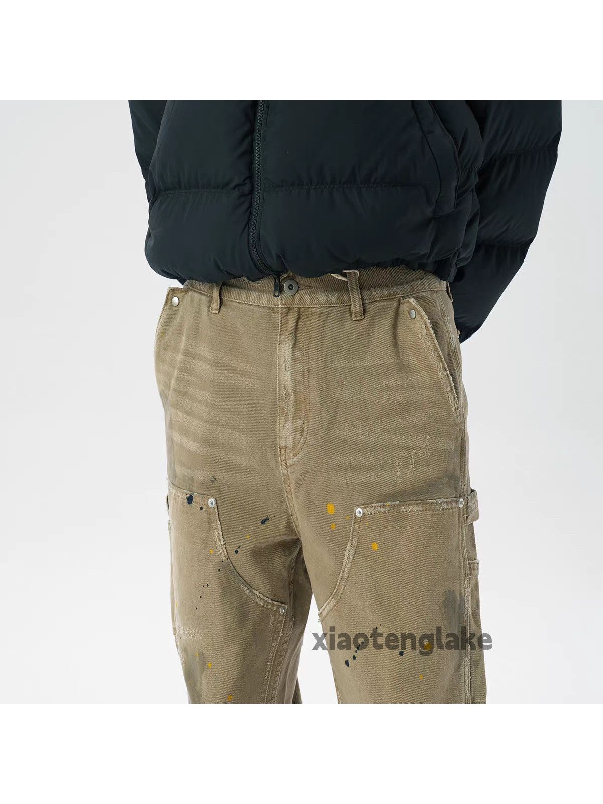 Vintage xtl vintage wide Leg loose baggy stain paint pants Size US 34 / EU 50 - 7 Thumbnail
