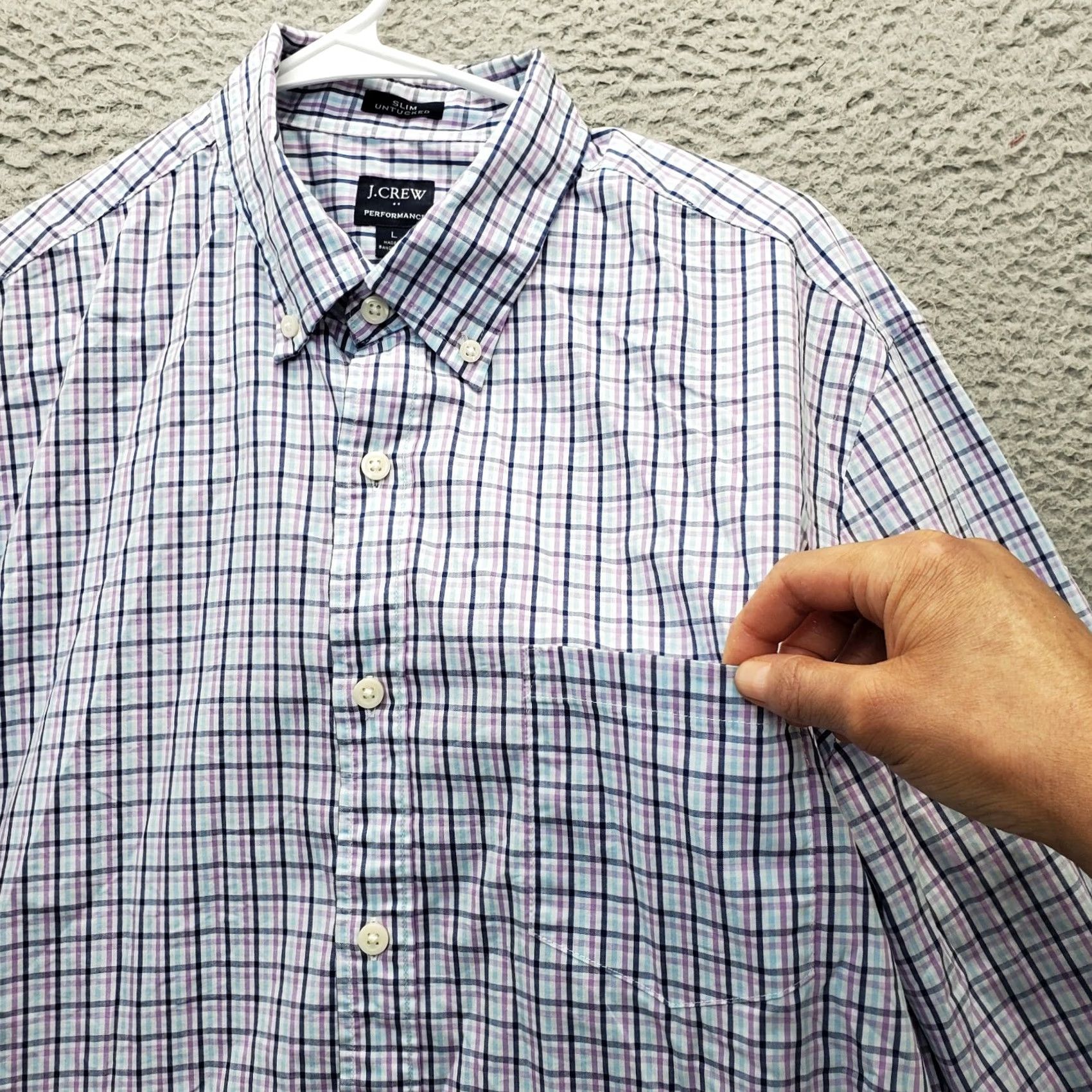 J.Crew J.CREW Casual Shirt Mens Large Multi Check Performance Slim Collared Button Down Size US L / EU 52-54 / 3 - 3 Thumbnail