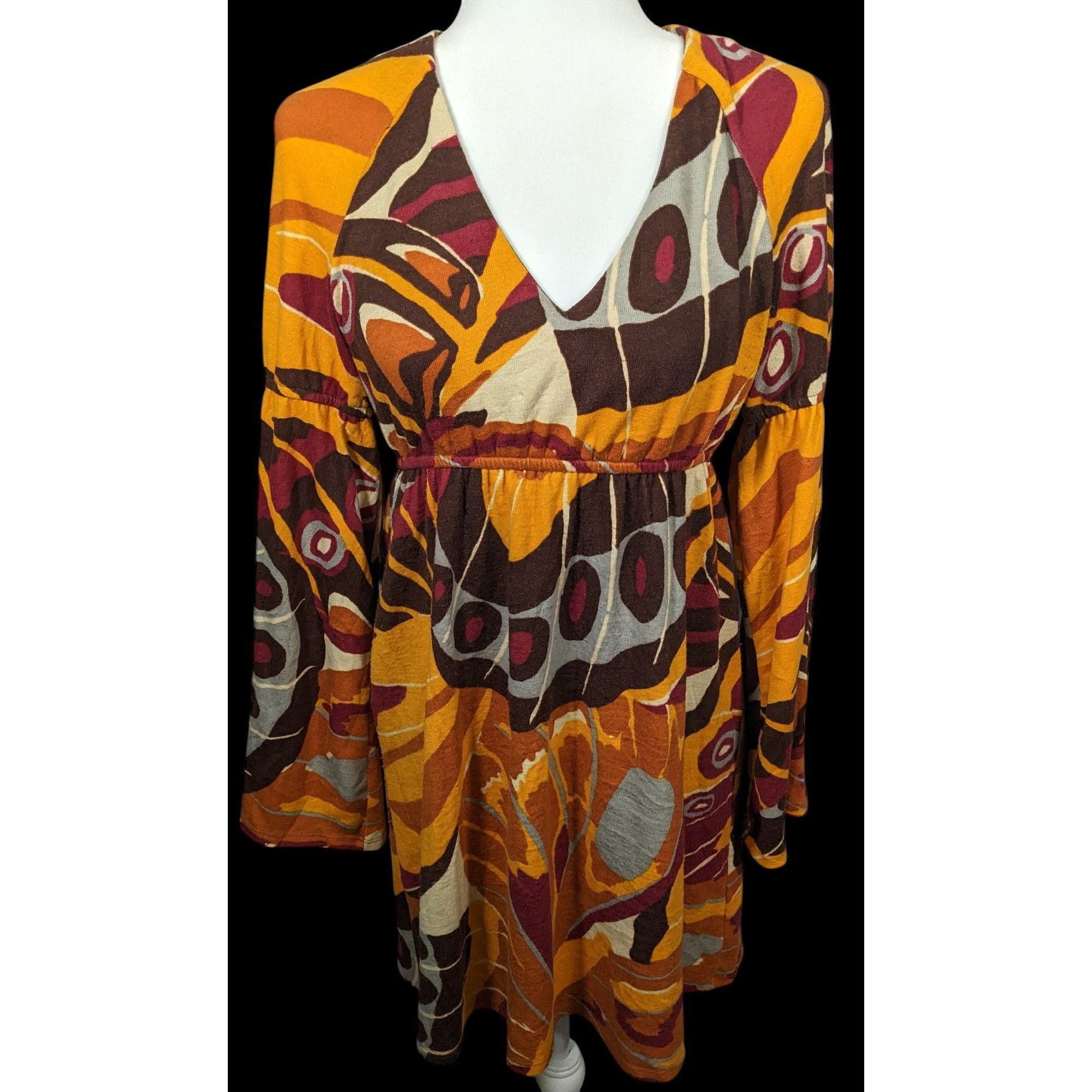 Other Judith March Retro Bell Sleeve Mini Dress Size L / US 10 / IT 46 - 1 Thumbnail