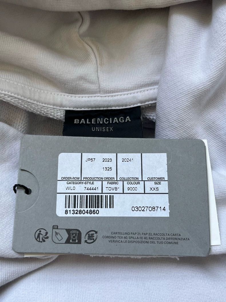 Balenciaga Balenciaga SS24 Distressed Logo Hoodie Unisex-2506 Size US XXS / EU 40 - 6 Thumbnail