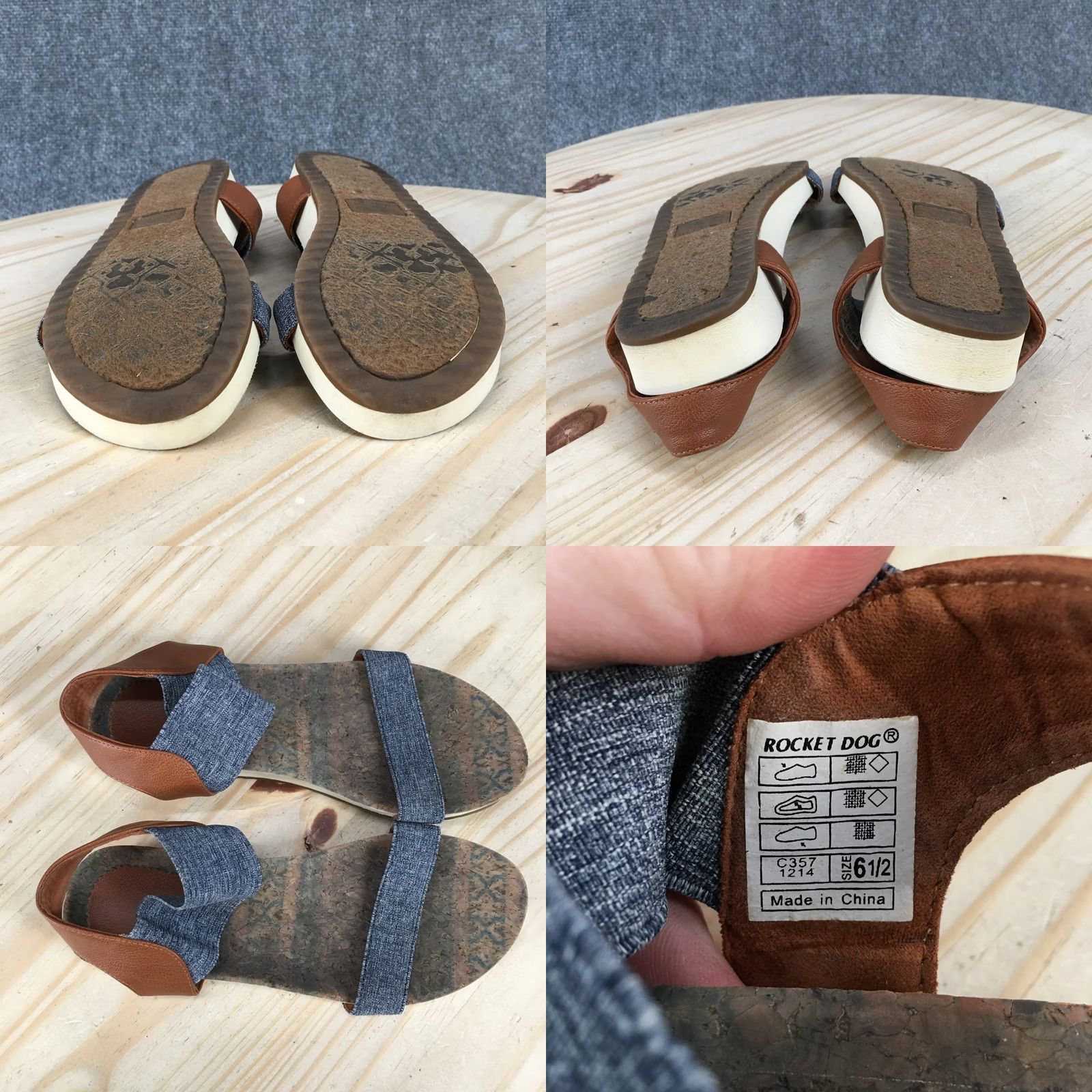 Vintage Rocket Dog Sandals Women's 6.5 Blue Slip-On Ankle Strap Casual Comfort Low Top Shoes Size M / US 6-8 / IT 42-44 - 9 Thumbnail