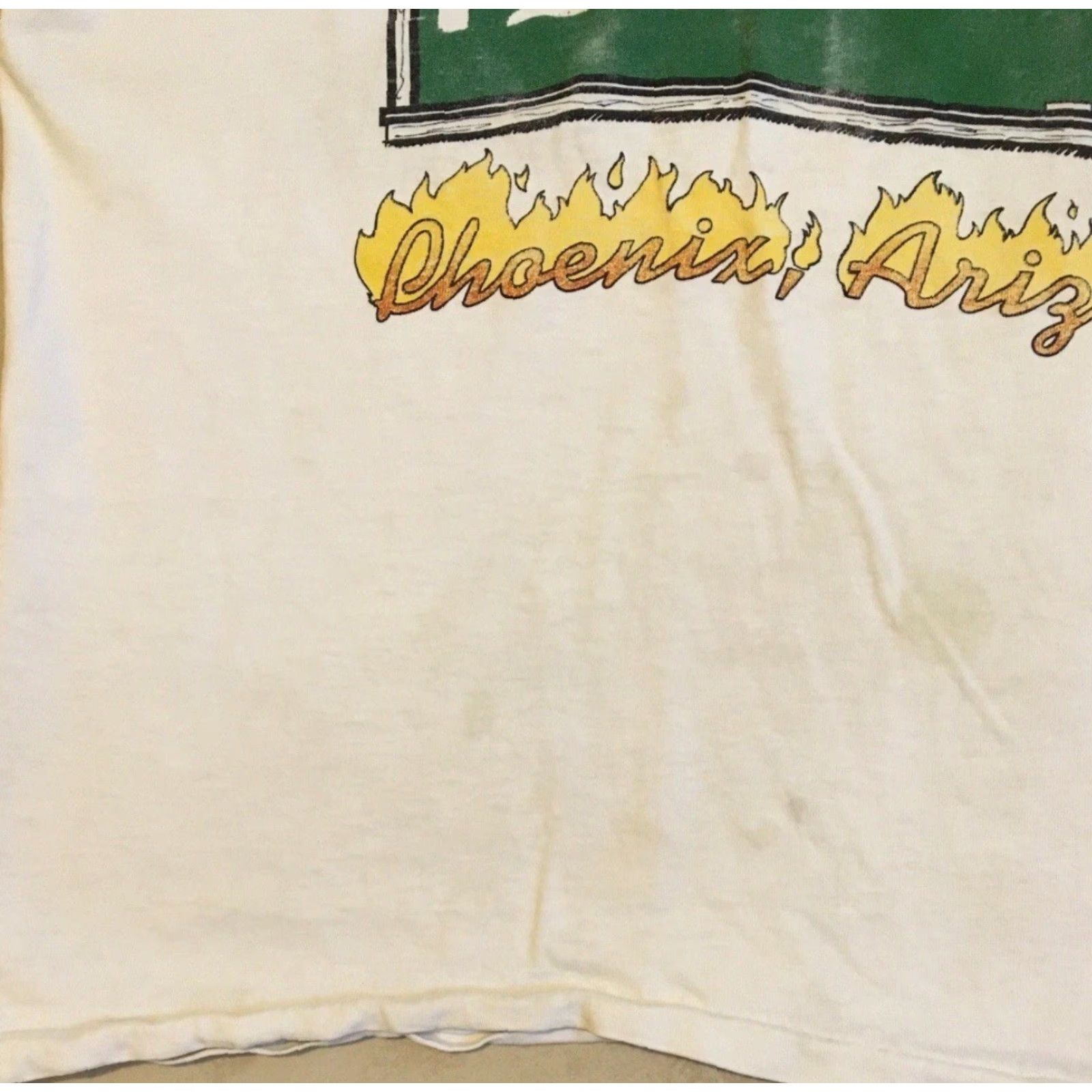 Vintage VINTAGE Single Stitch Shirt Mens S White 90s Phoenix Arizona Hottest Day Faded Distress Boxy Funny Grunge 80s Size US S / EU 44-46 / 1 - 6 Thumbnail