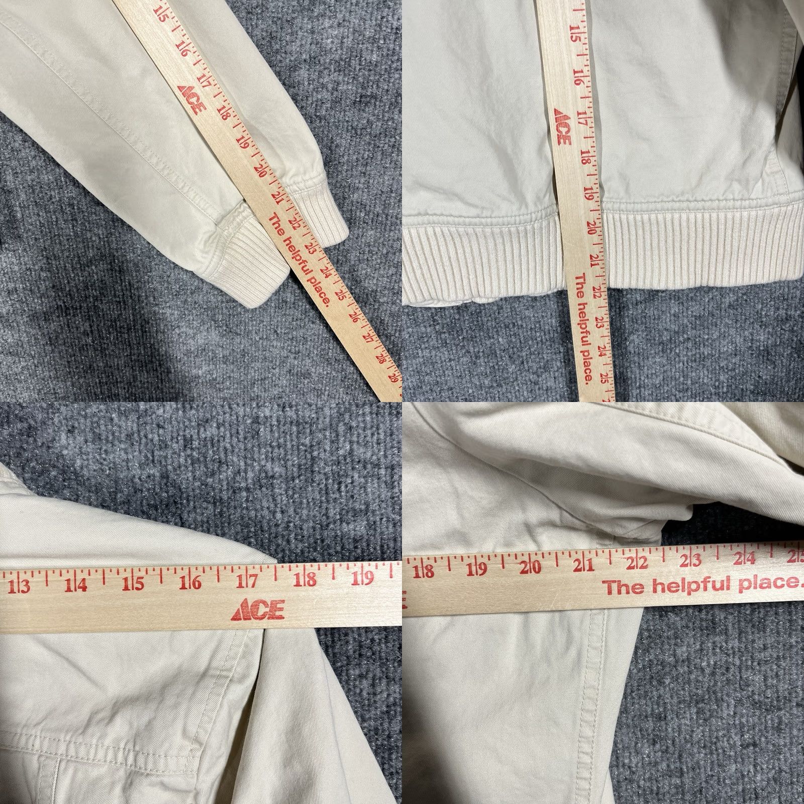 Gap VINTAGE Gap Bomber Jacket Womens XL White Cotton Biker Moto Jacket Women Vintage 90s 00s Size XL / US 12-14 / IT 48-50 - 9 Thumbnail